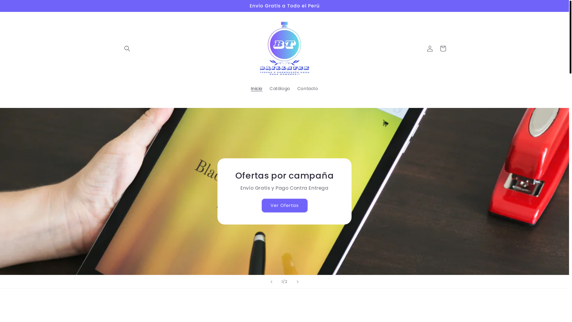 website screenshot of https://brillatek.store/