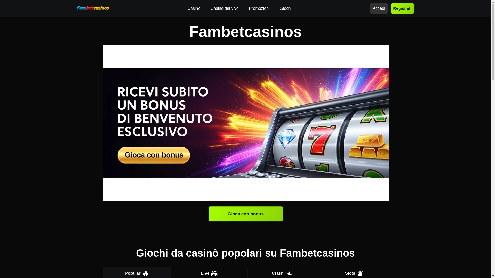 website screenshot of https://fambetcasinos-it-16450.pages.dev/