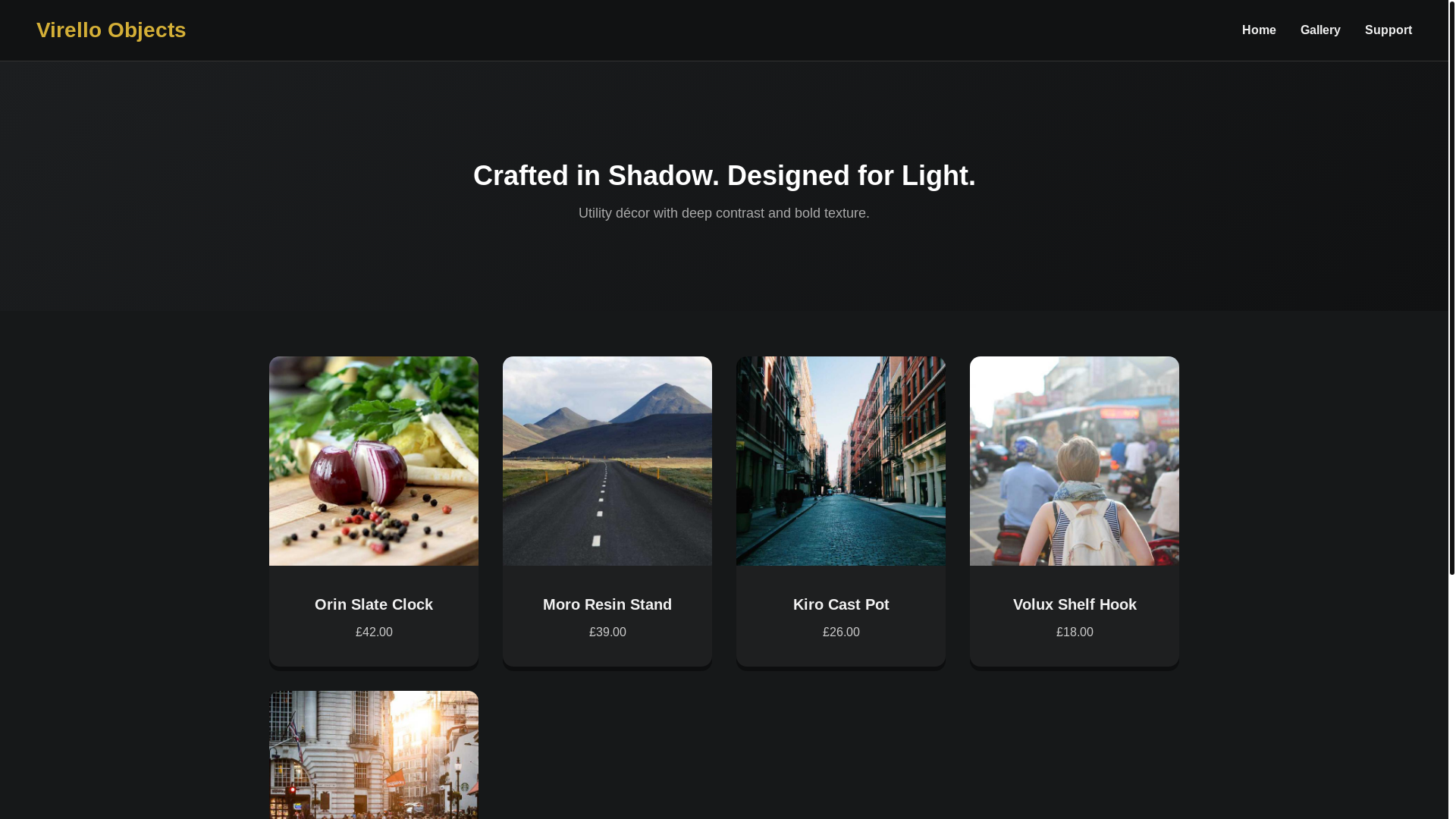 website screenshot of https://virelloobjects.pages.dev/