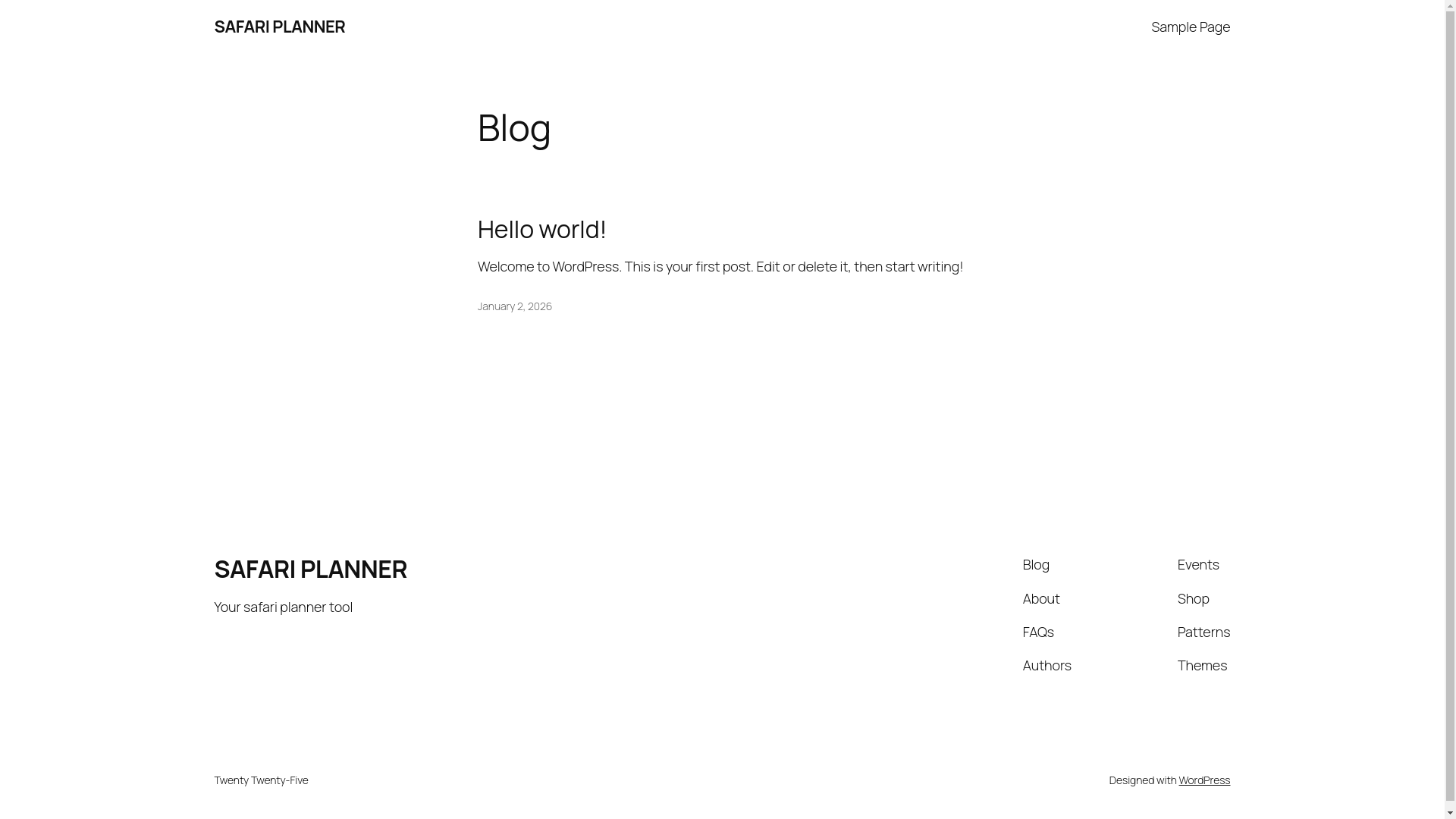 website screenshot of https://safariplanner-partners.com/