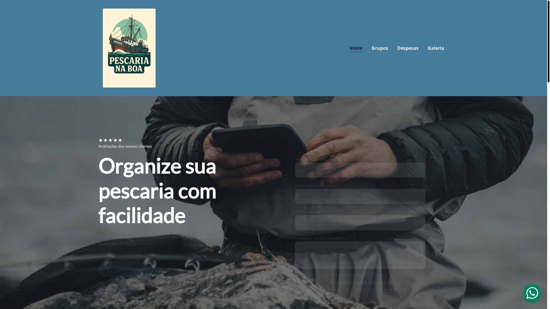 website screenshot of https://pescarianaboa.com.br/