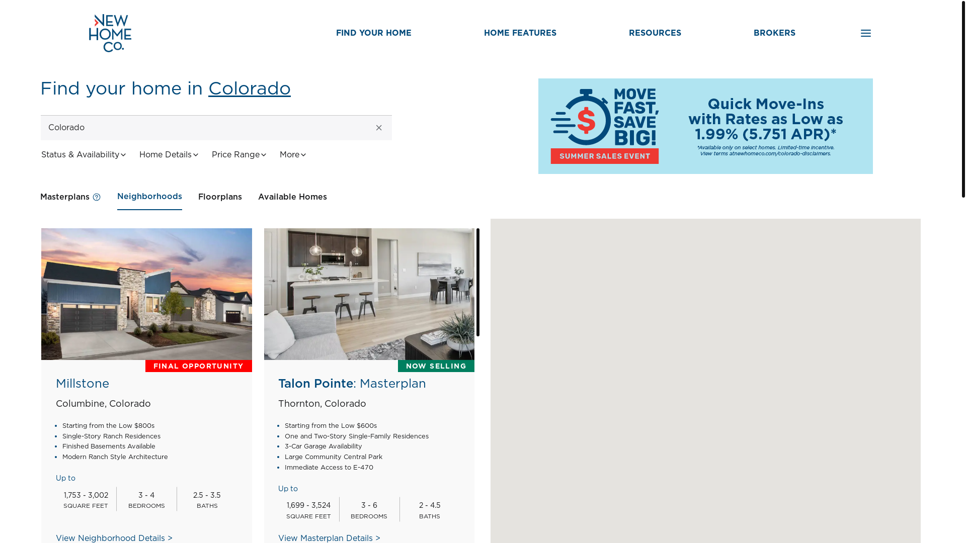 website screenshot of https://movefastcolorado.com/