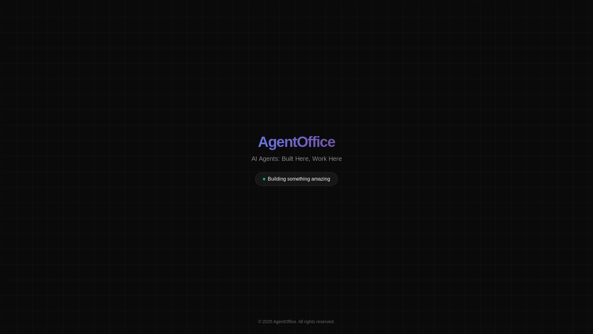 website screenshot of https://agentofficeai.com/
