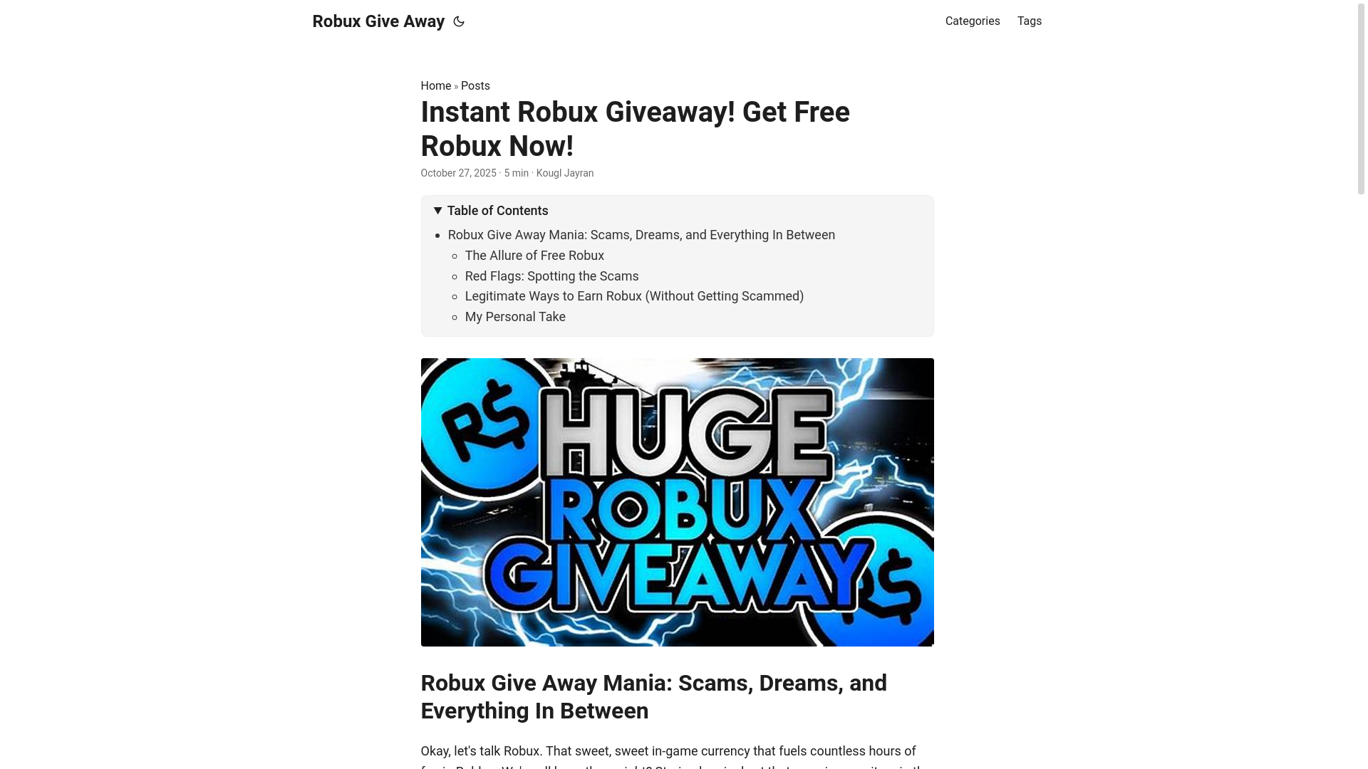 website screenshot of https://robux-give-away.pages.dev/