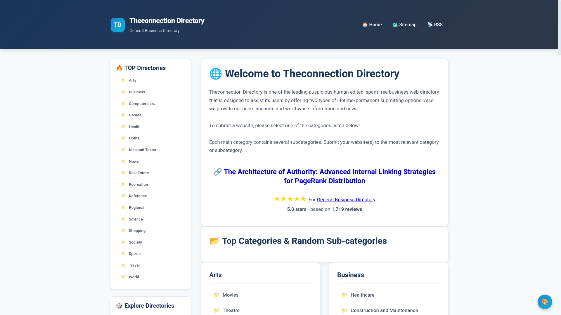 website screenshot of https://theconnection.web.id/