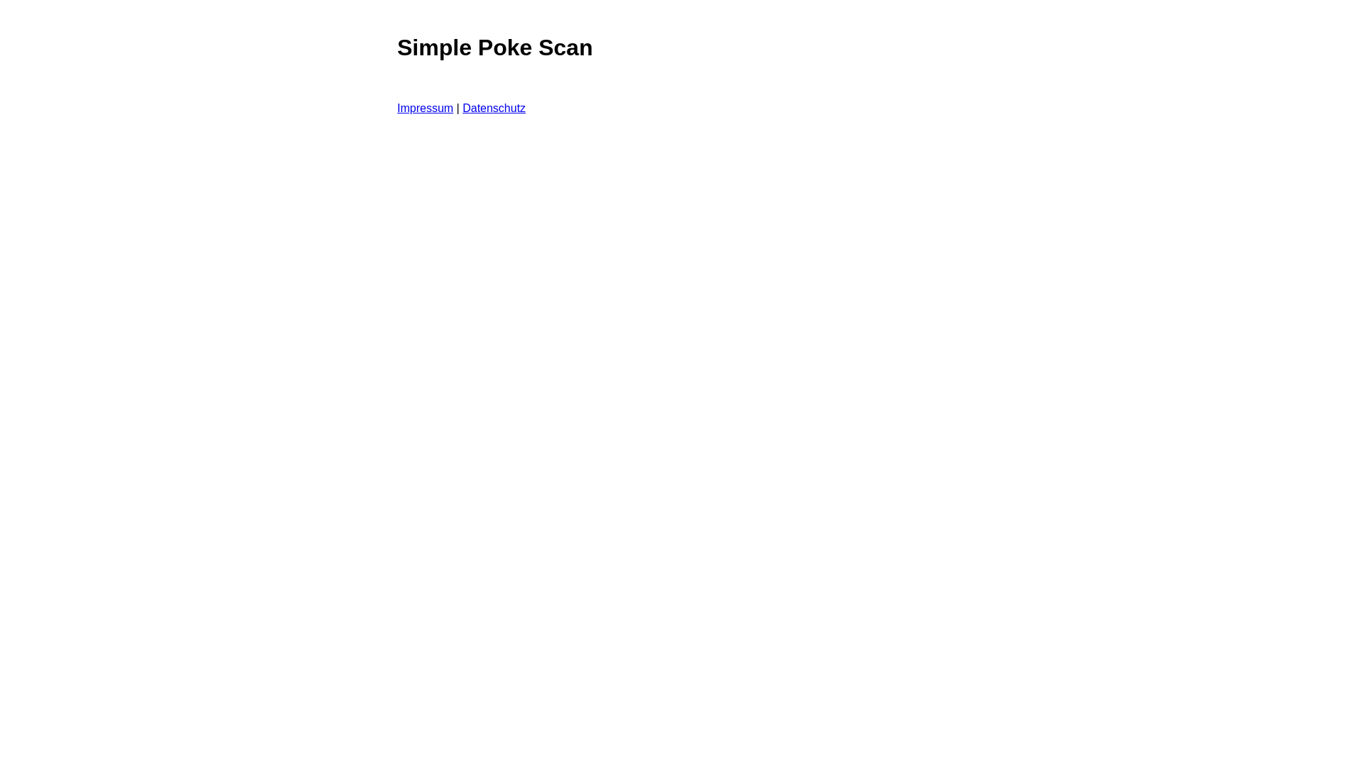 website screenshot of https://simple-poke-scan.de/