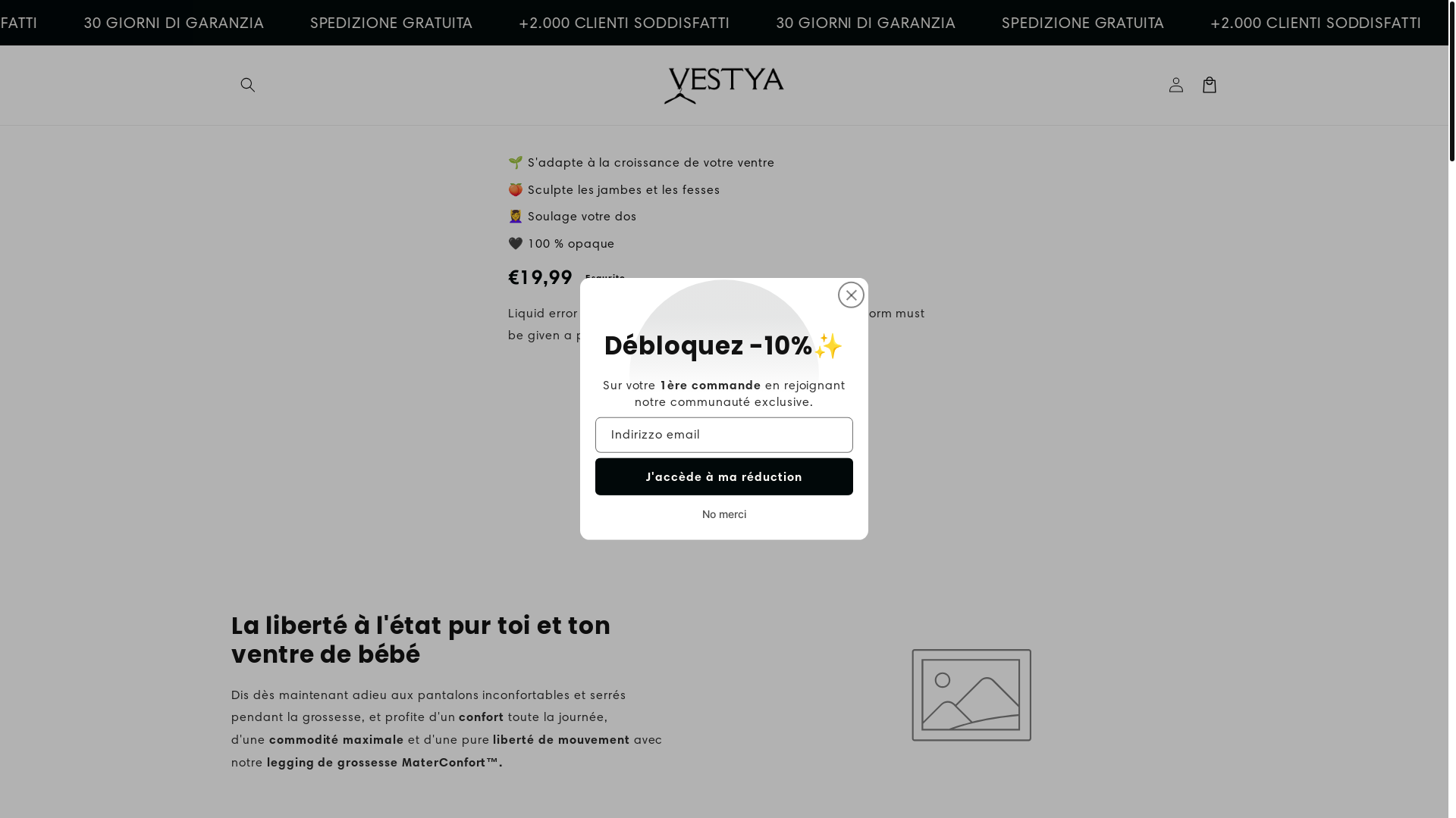 website screenshot of https://vestyaitalia.com/