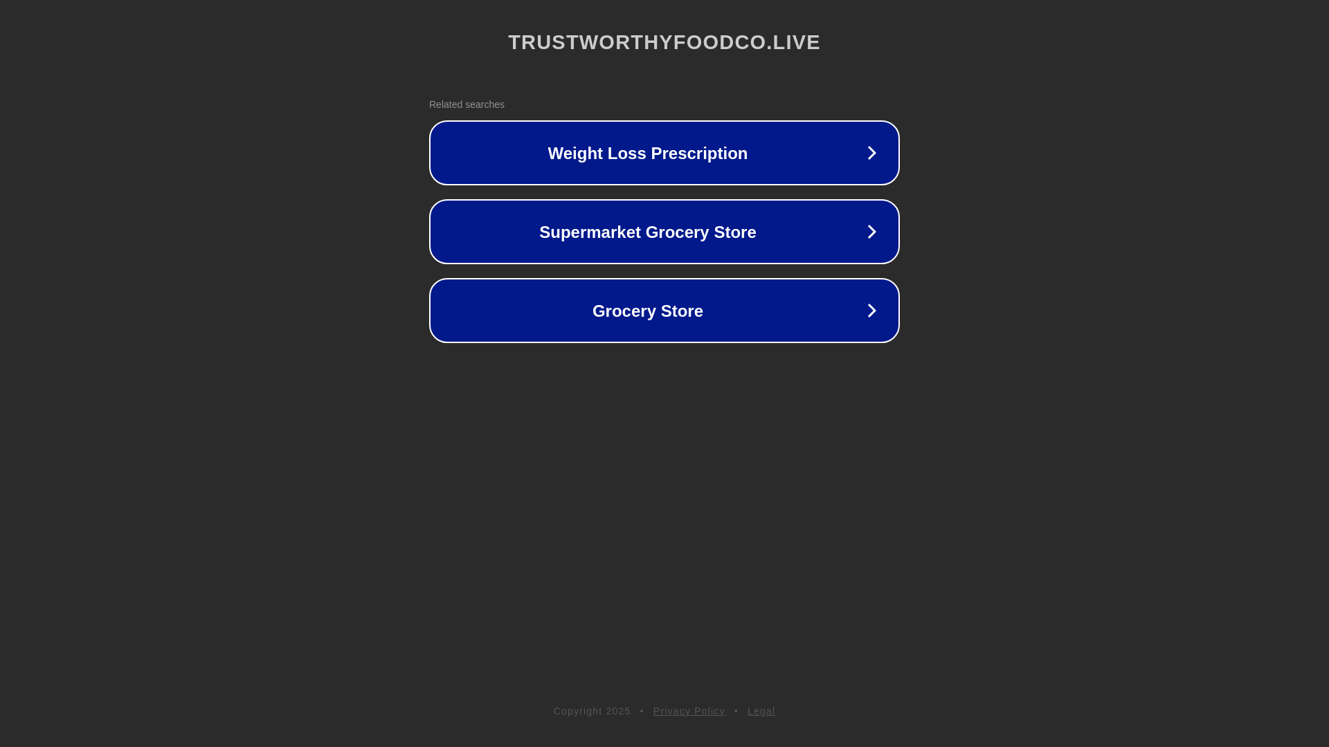 website screenshot of https://trustworthyfoodco.live/