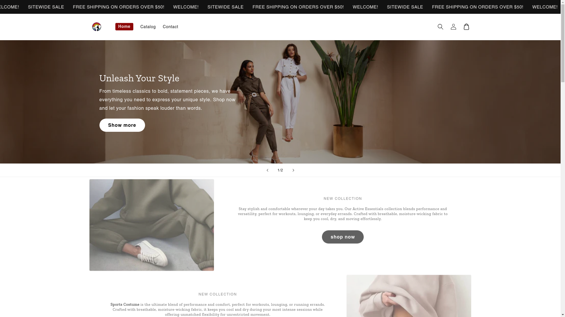 website screenshot of https://zincrest.store/