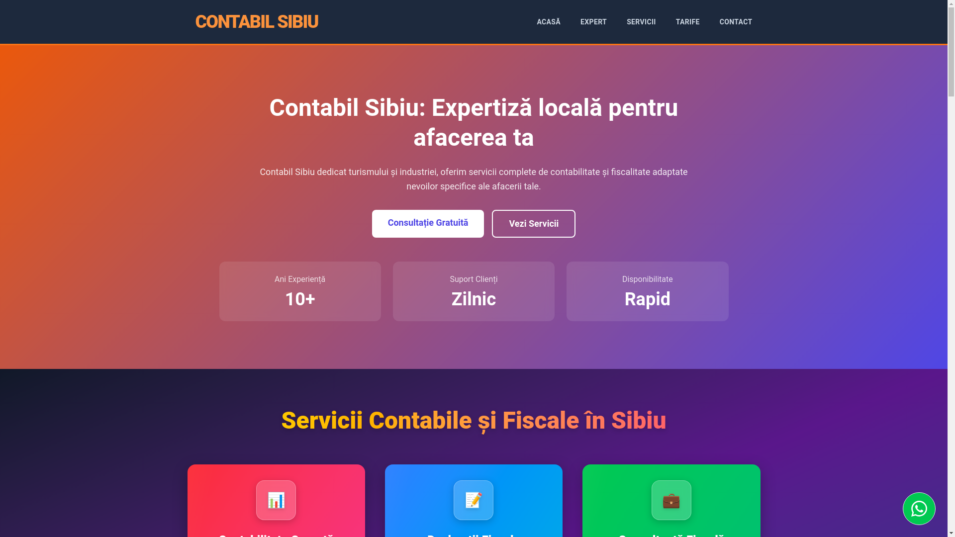 website screenshot of https://contabilul-tau-sibiu.ro/