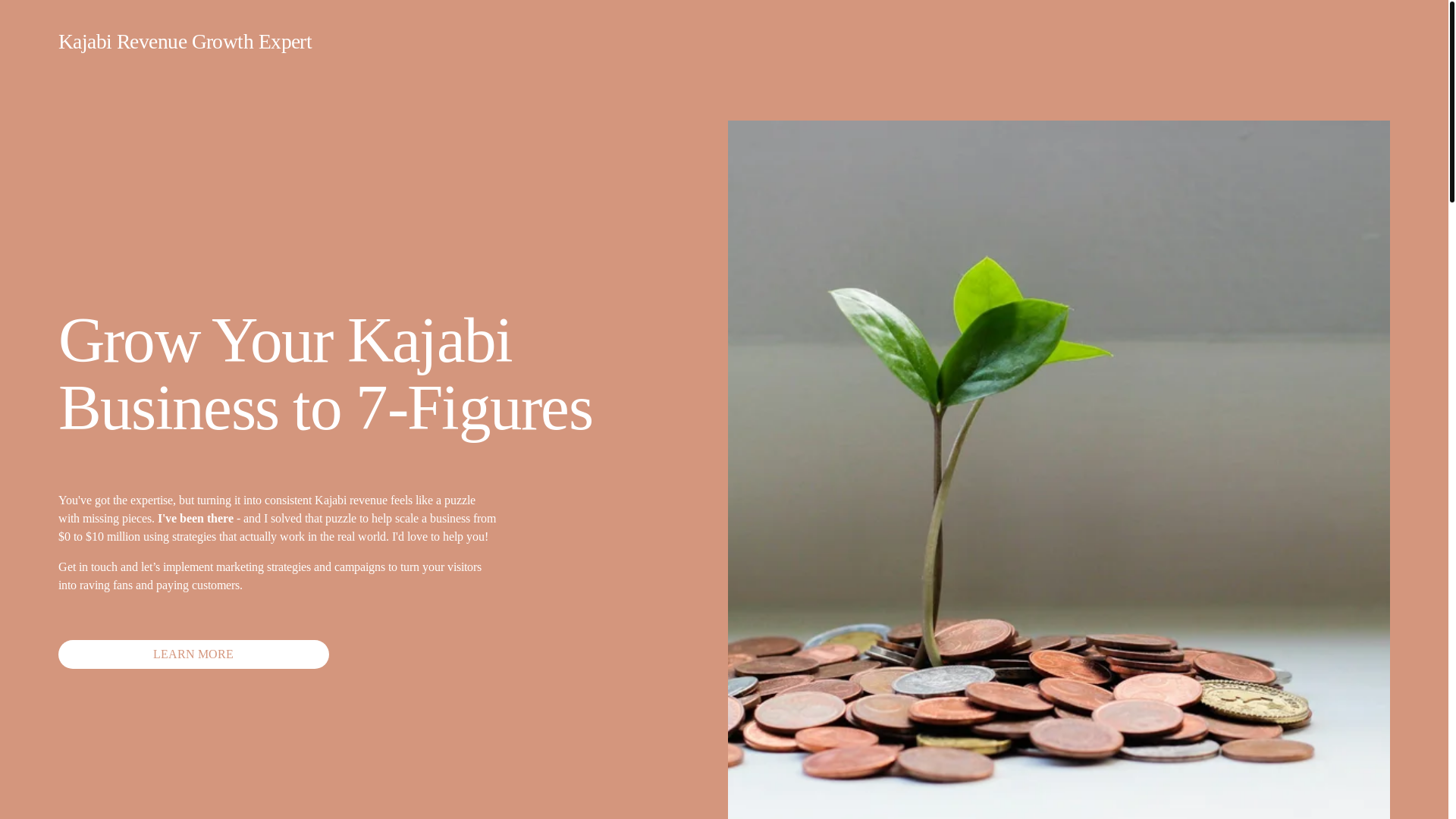 website screenshot of https://kajabi-growth-expert.com/