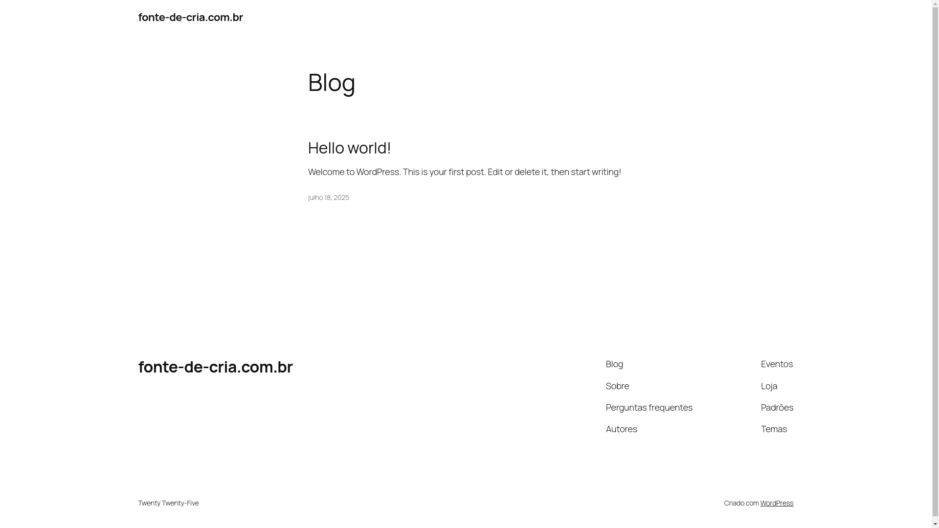 website screenshot of https://fonte-de-cria.com.br/