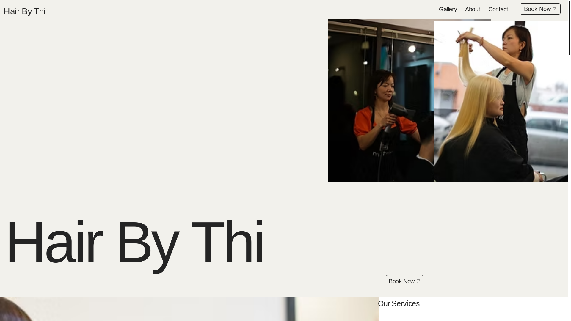 website screenshot of https://hairbythi.ca/