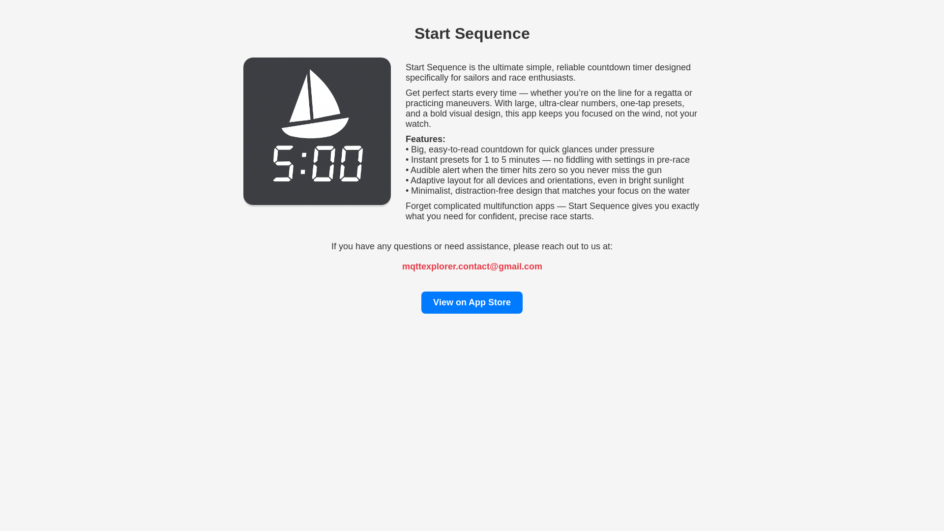 website screenshot of https://start-sequence-landing.pages.dev/
