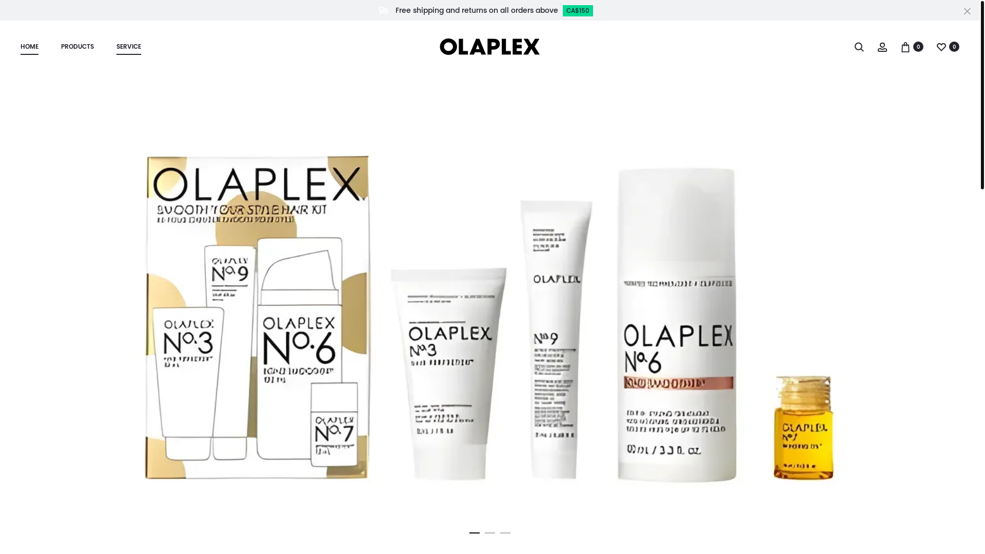 website screenshot of https://www.olaplexcanada.com/