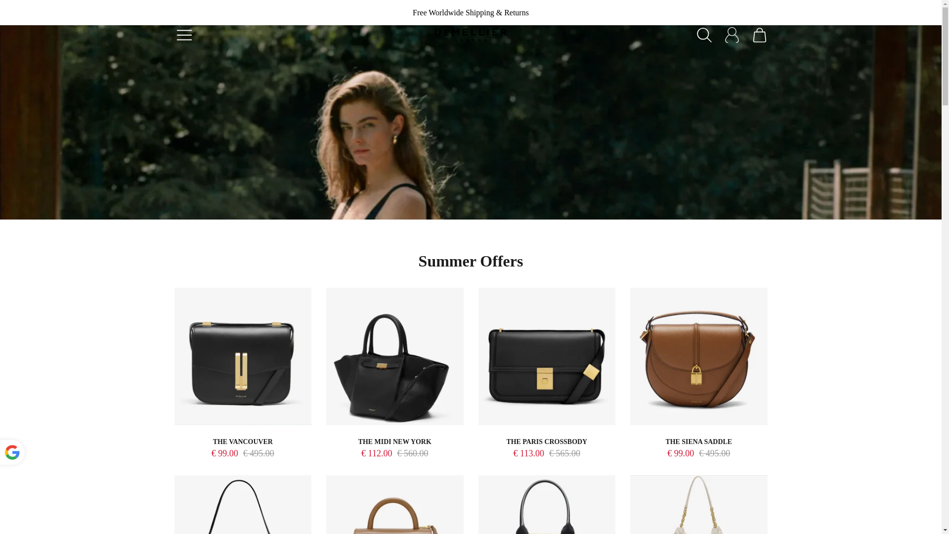 website screenshot of https://demellier-uk.vip/