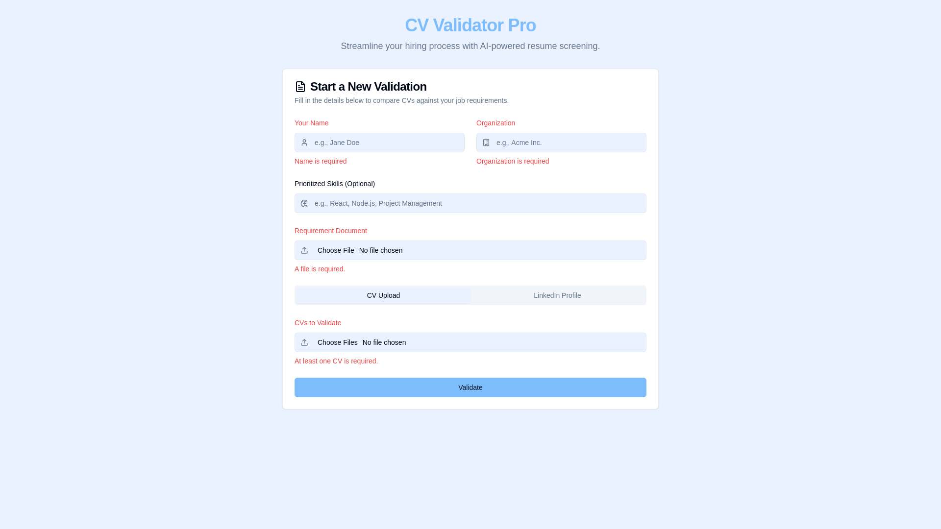 website screenshot of https://screeningproai.com/