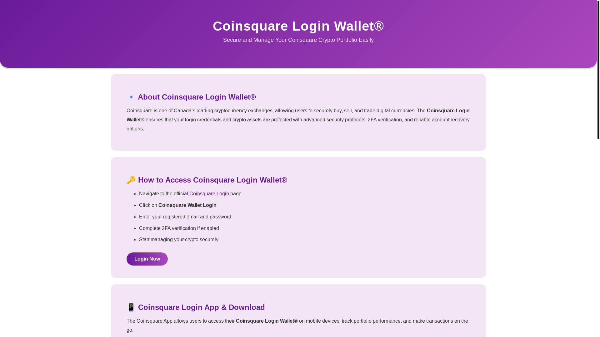 website screenshot of https://coinsquare-coen.pages.dev/