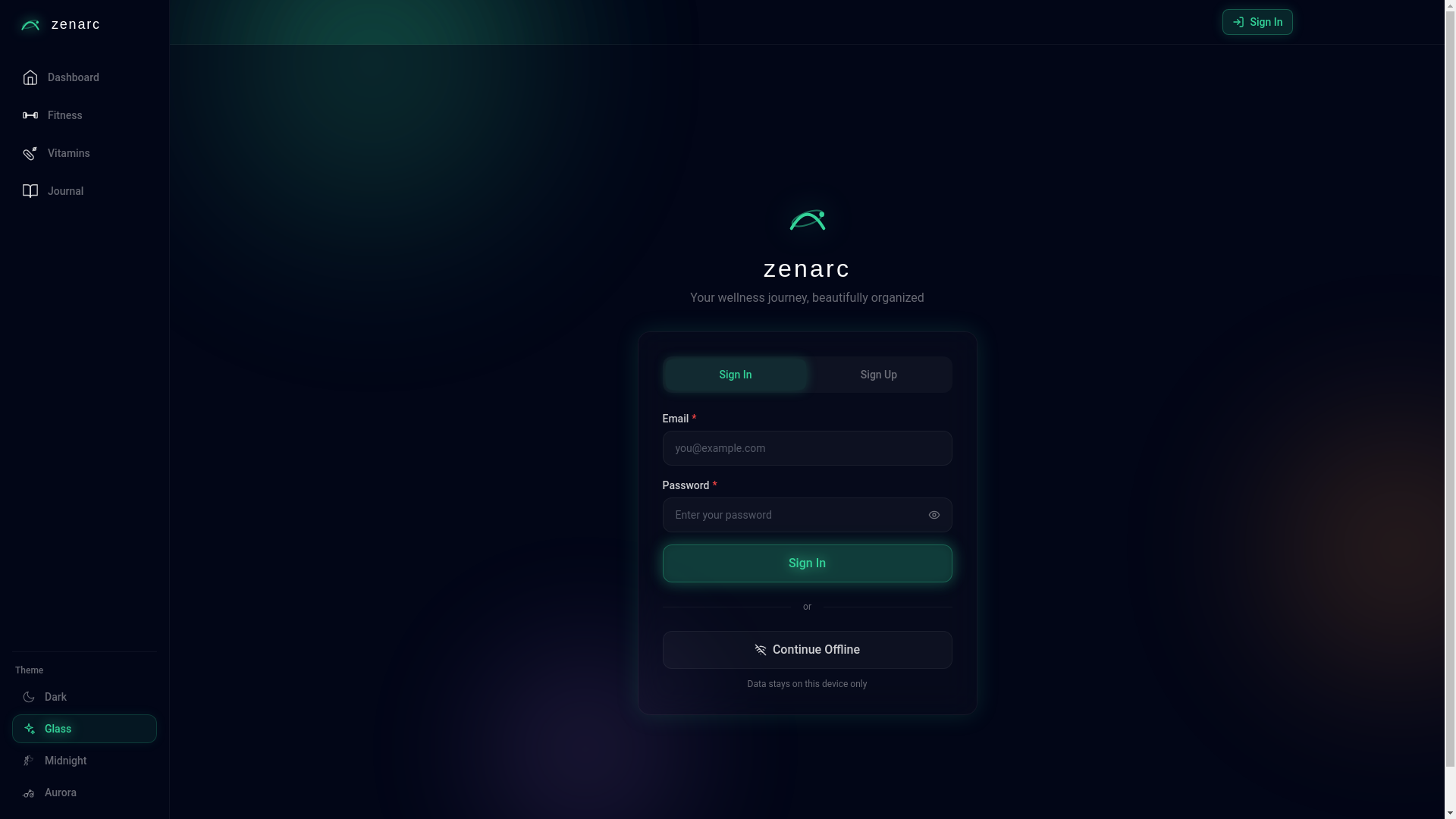 website screenshot of https://zenarc.uk/