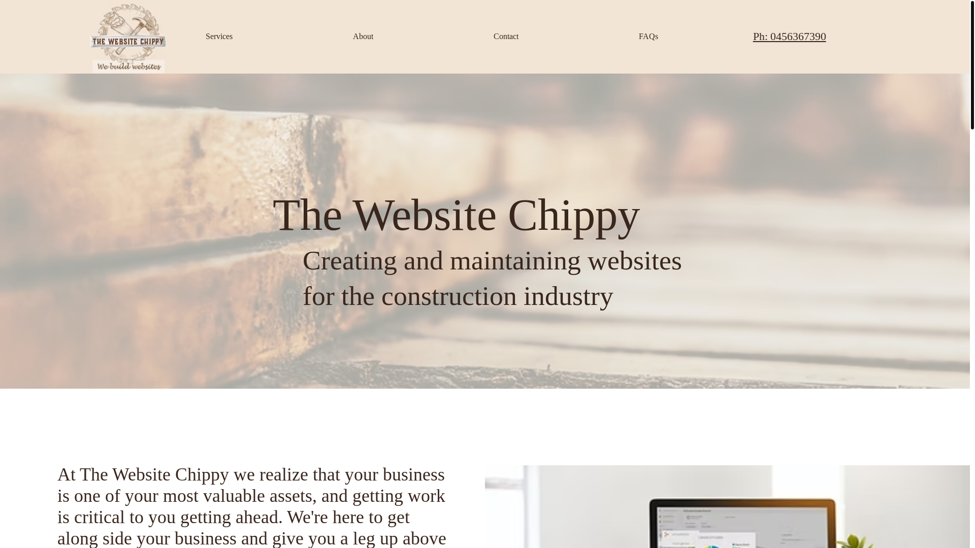 website screenshot of https://thewebsitechippy.com/