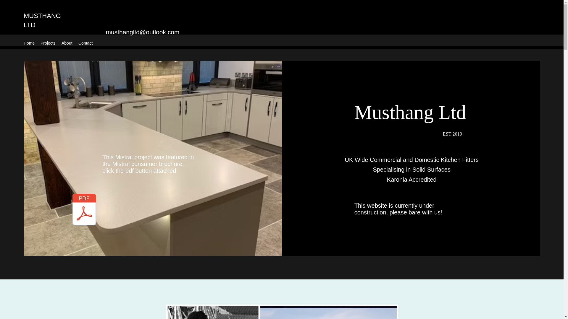 website screenshot of https://musthangltd.co.uk/