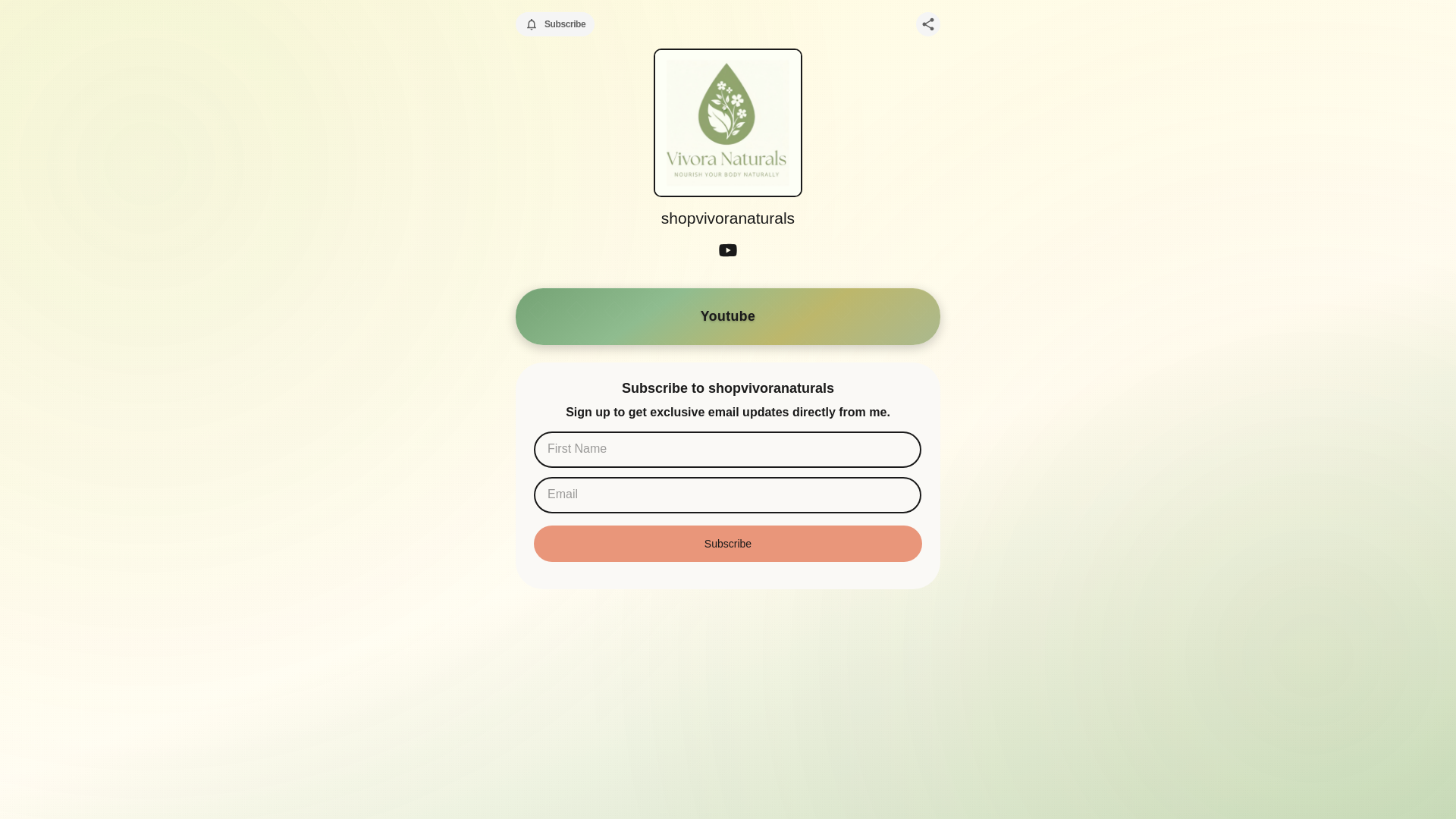 website screenshot of https://shopvivoranaturals.com/