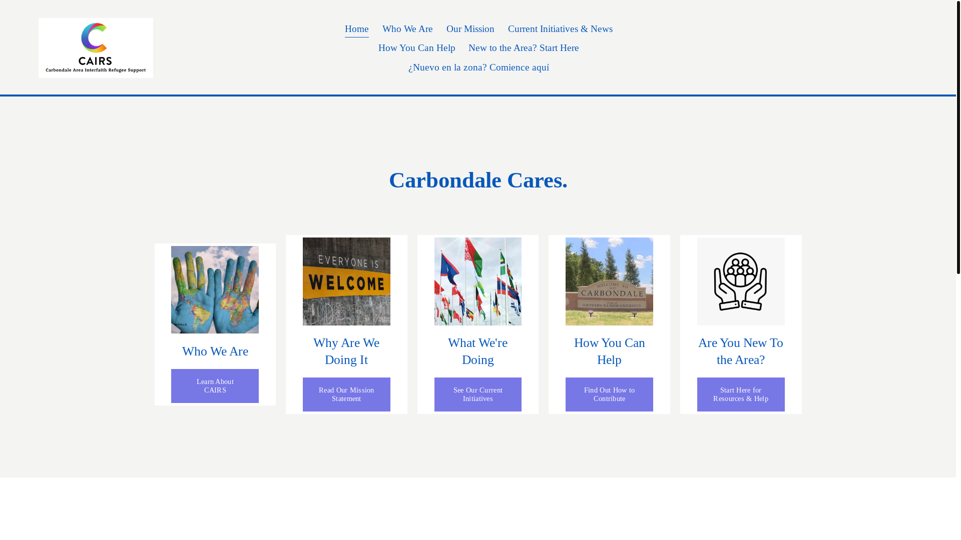 website screenshot of https://carbondalecairs.org/