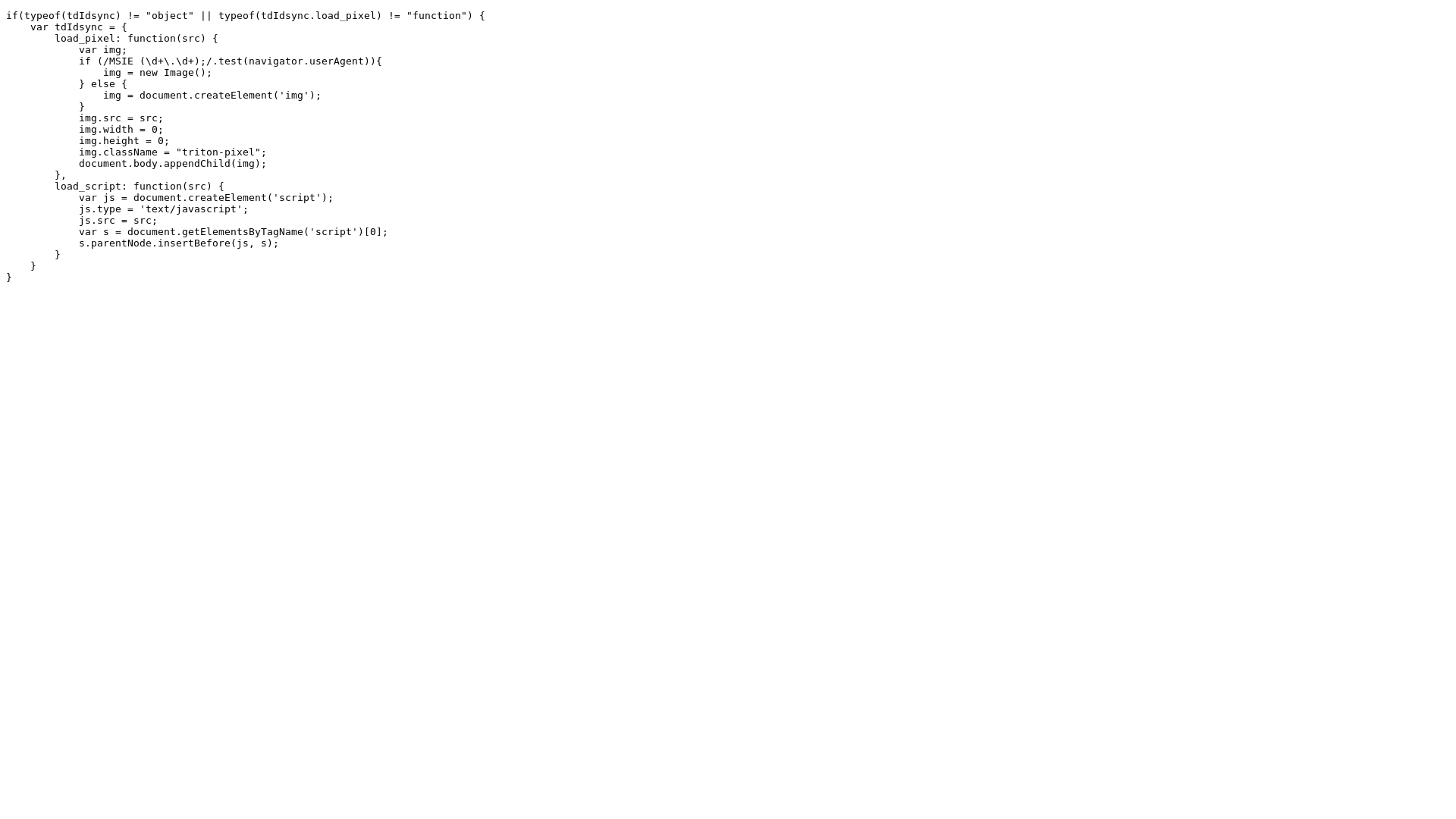 website screenshot of https://playerservices.live.streamtheworld.com/api/idsync.js?stationid\=172423&gdpr\=false&gdpr_consent\=&us_privacy\=1yn-