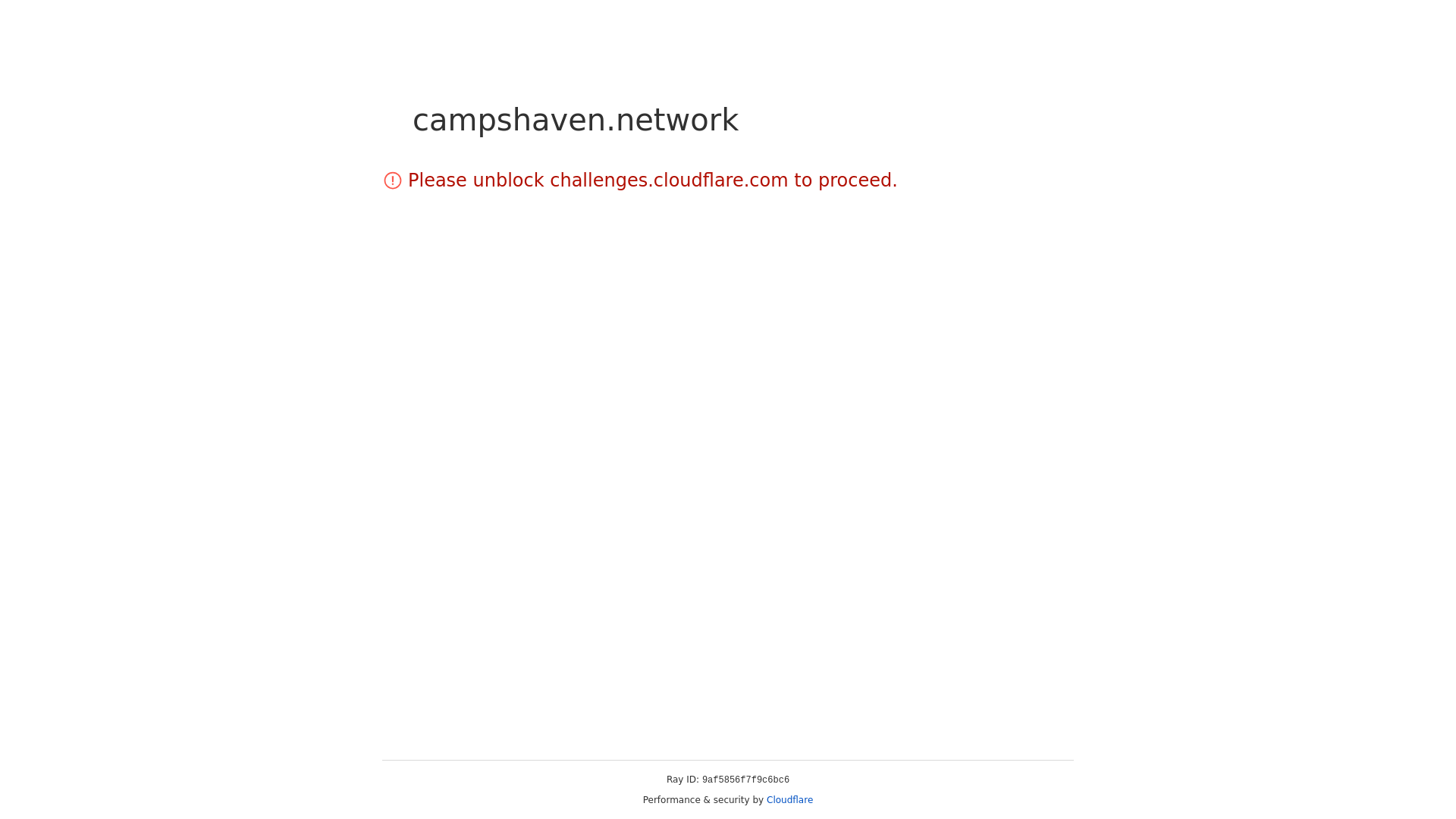 website screenshot of https://campshaven.network/