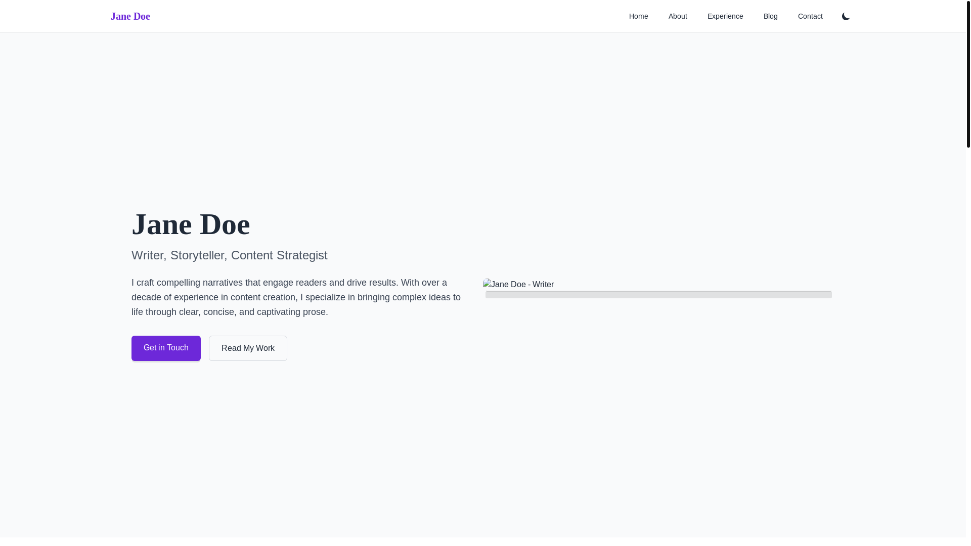 website screenshot of https://template-clark.pages.dev/