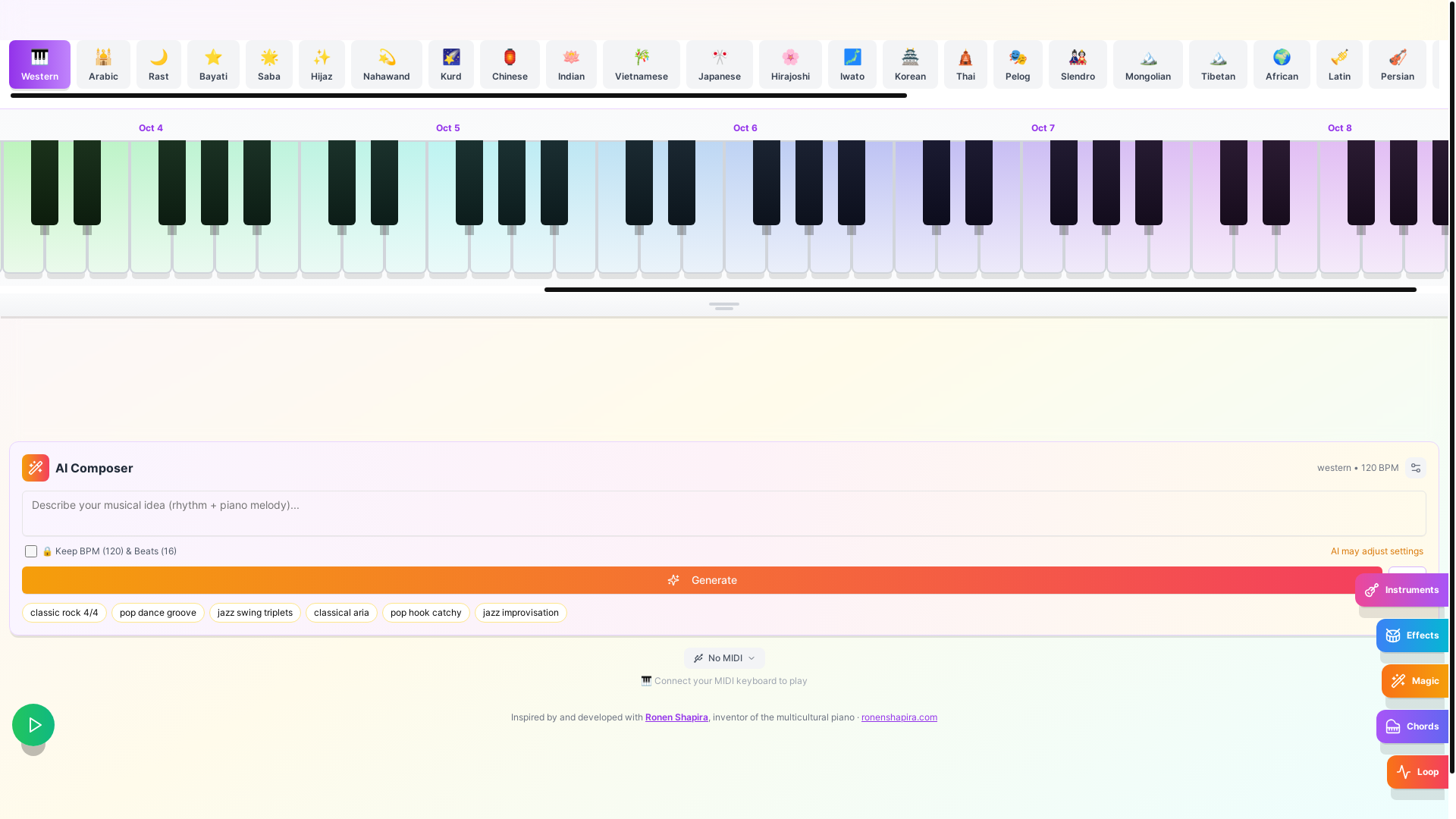website screenshot of https://pianocreator.app/