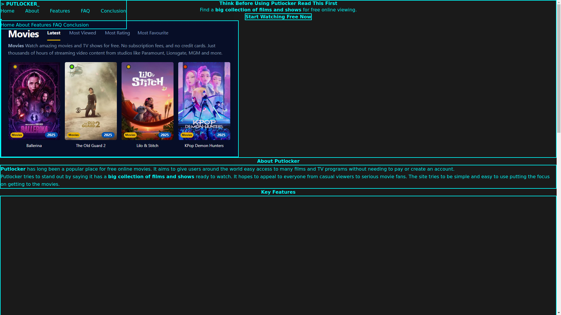 website screenshot of https://putlocker-dt30.pages.dev/