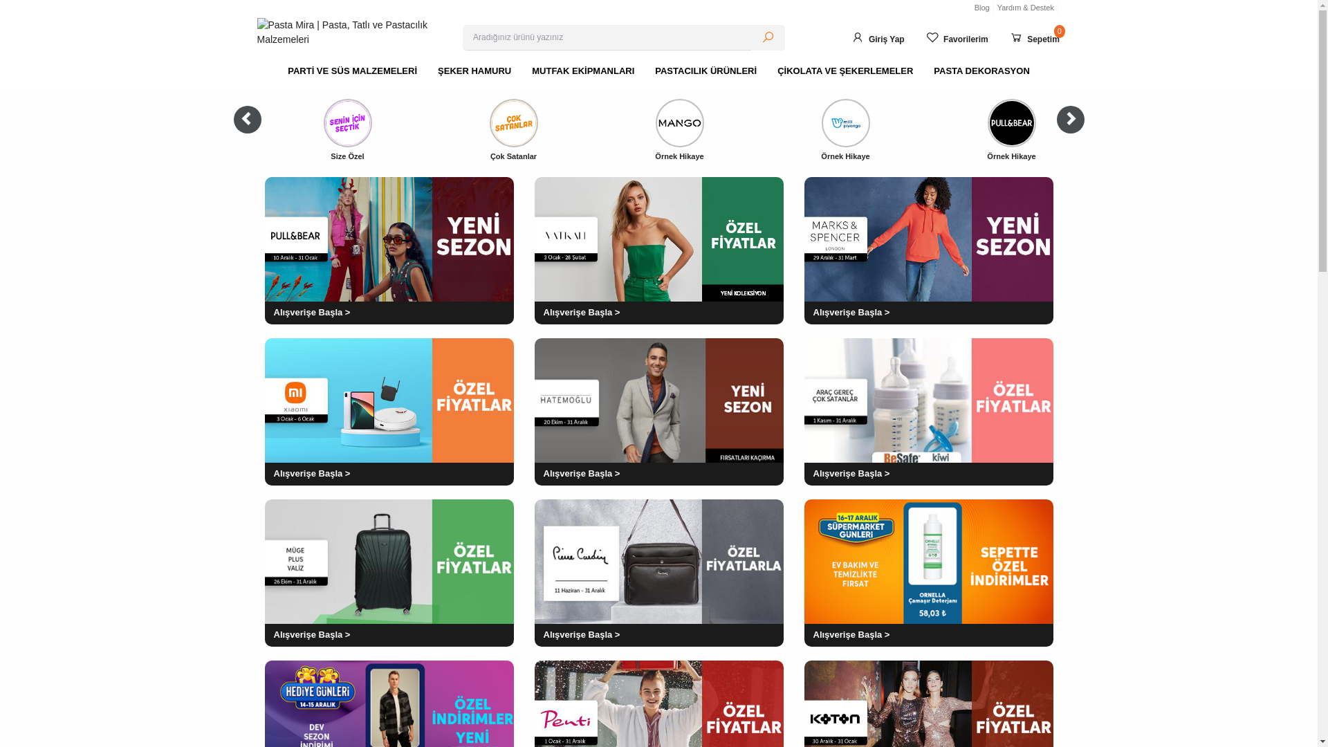 website screenshot of https://pastamira.com.tr/