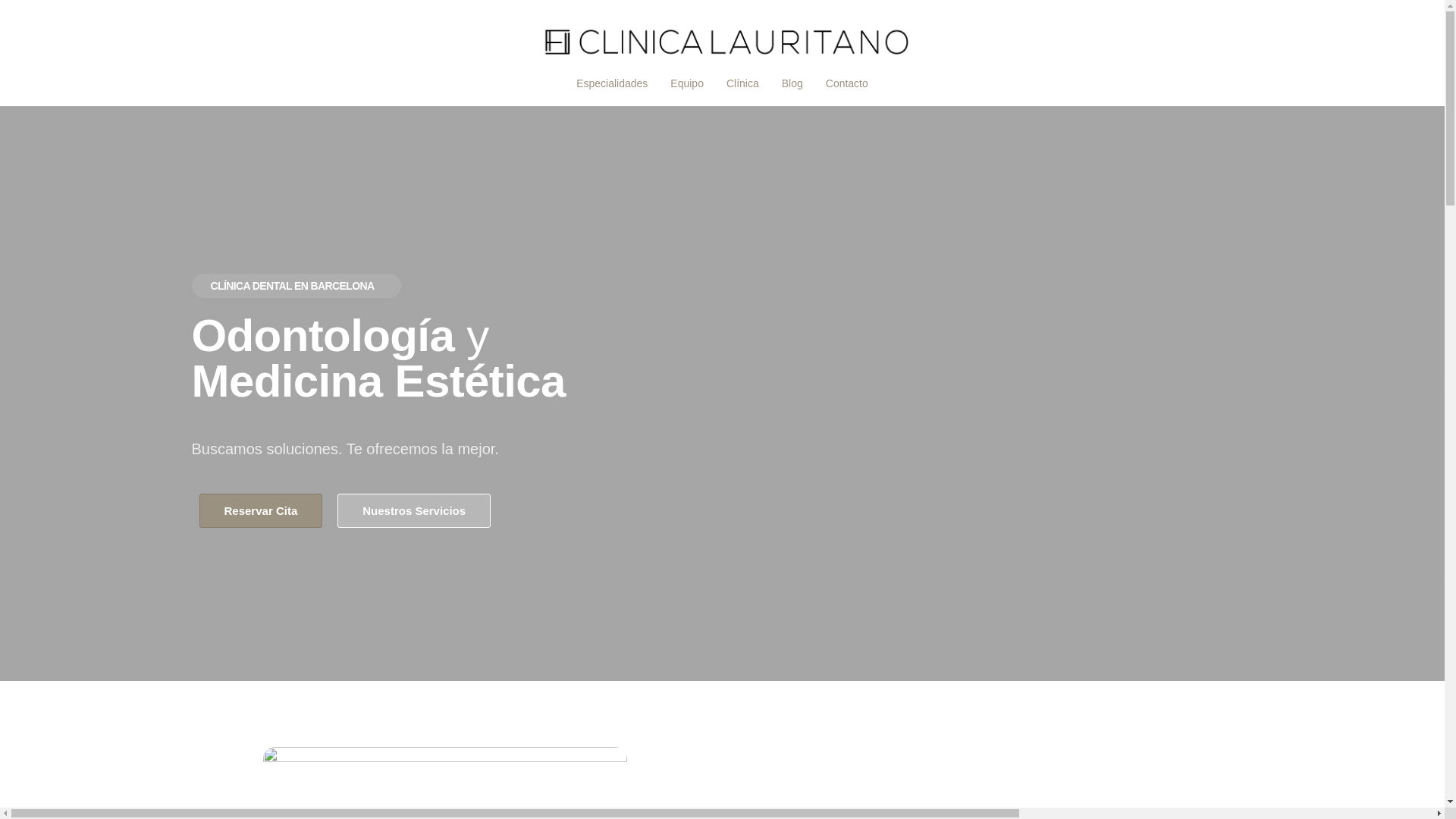website screenshot of https://clinicalauritano.com/