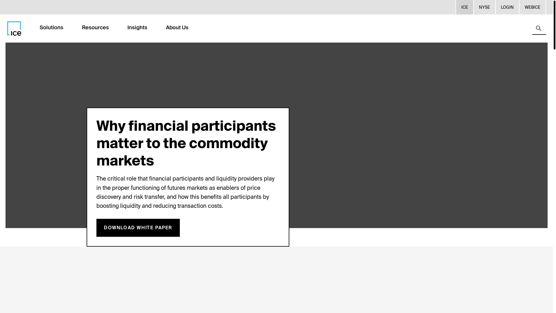 website screenshot of https://ice.com/