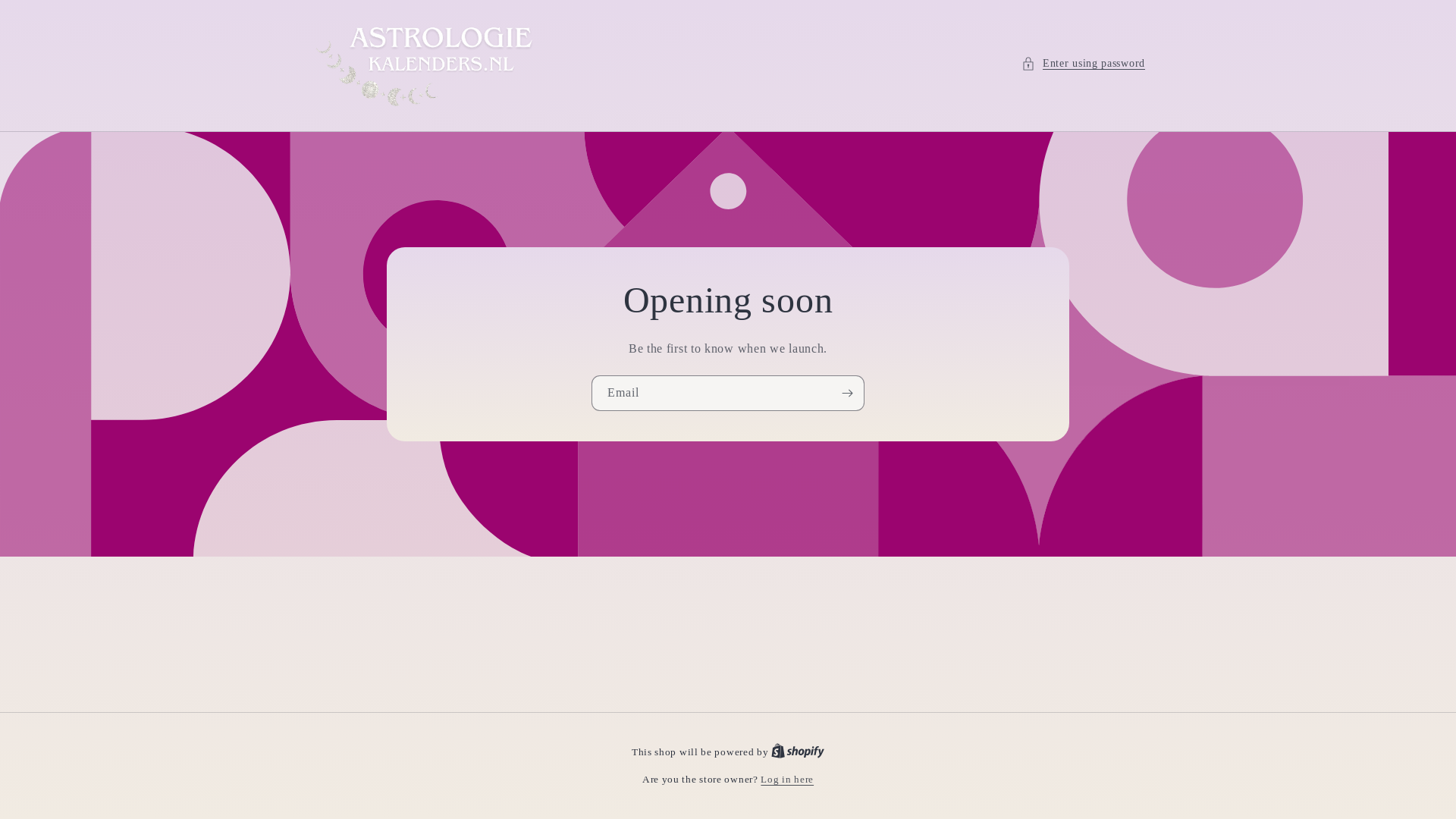 website screenshot of https://astrologiekalenders.nl/