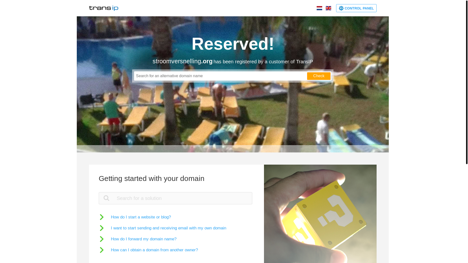 website screenshot of https://stroomversnelling.org/