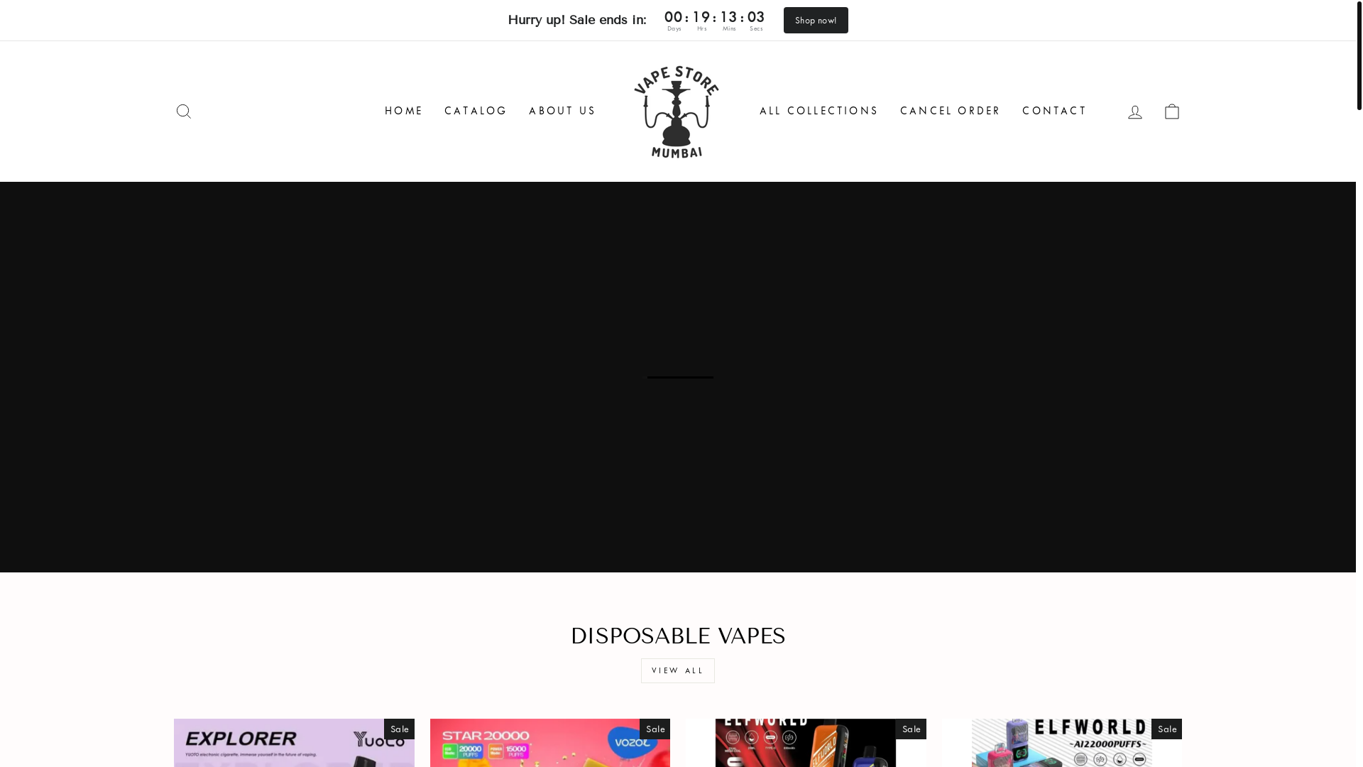 website screenshot of https://vapestoremumbai.store/