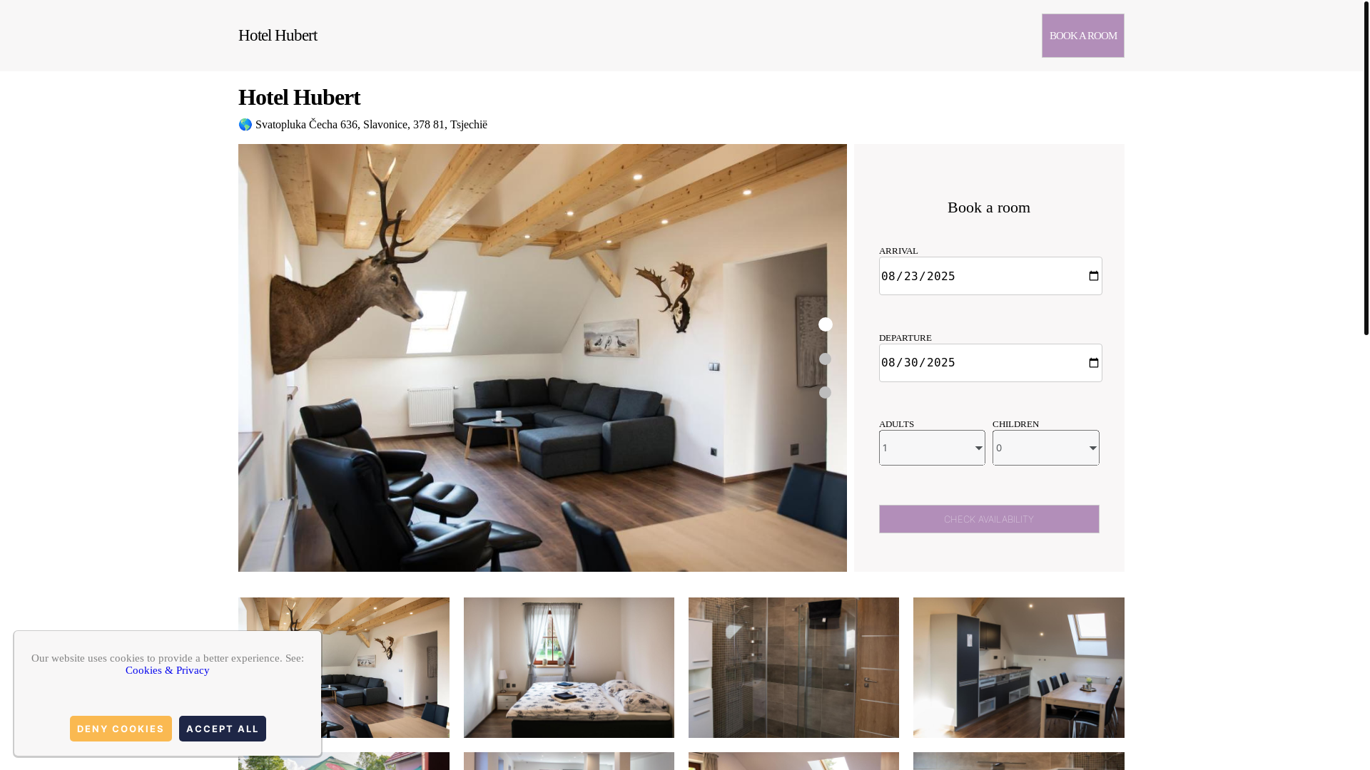 website screenshot of https://hotel-hubert.com.es/