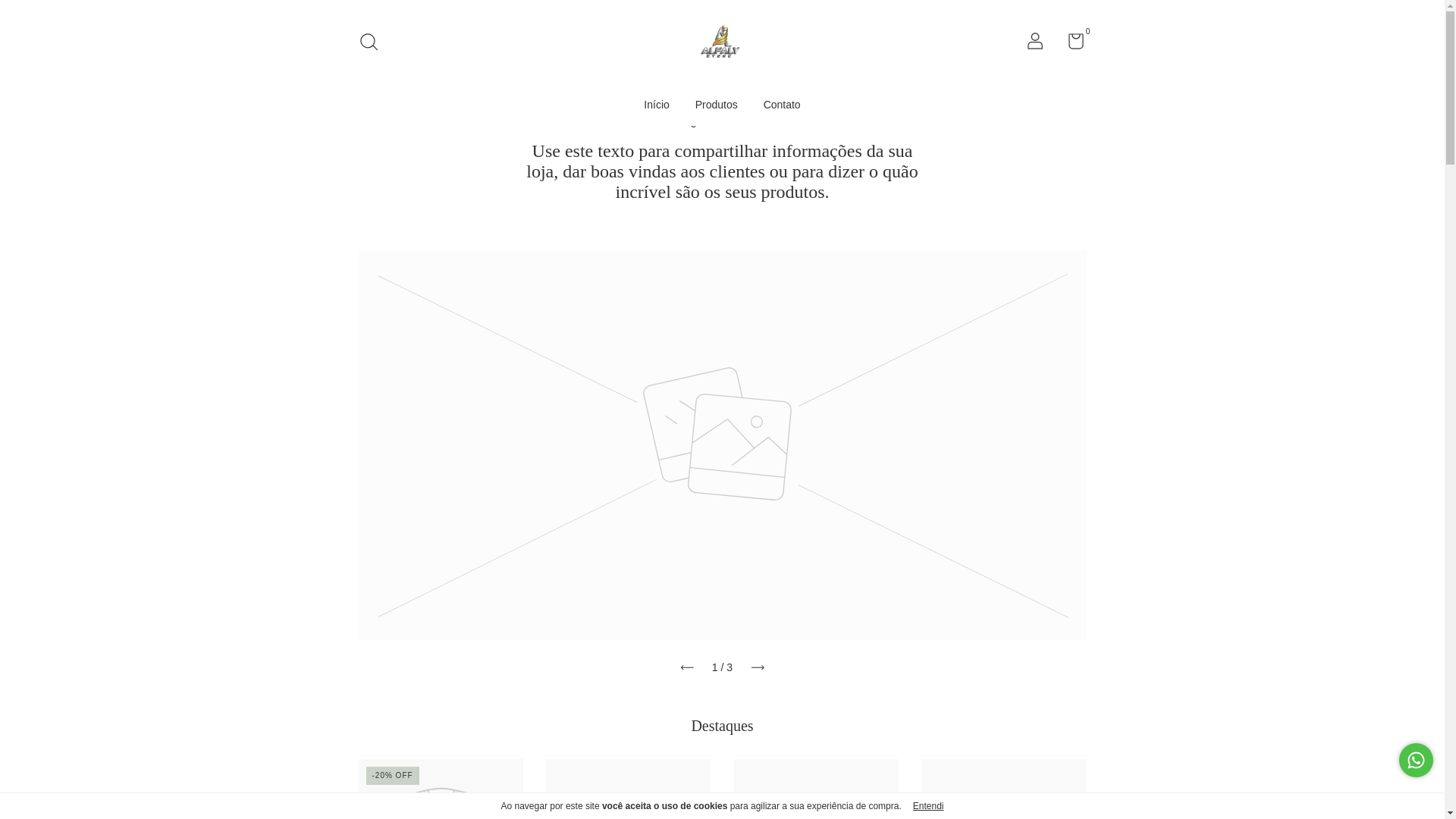 website screenshot of https://alfalystore.com.br/