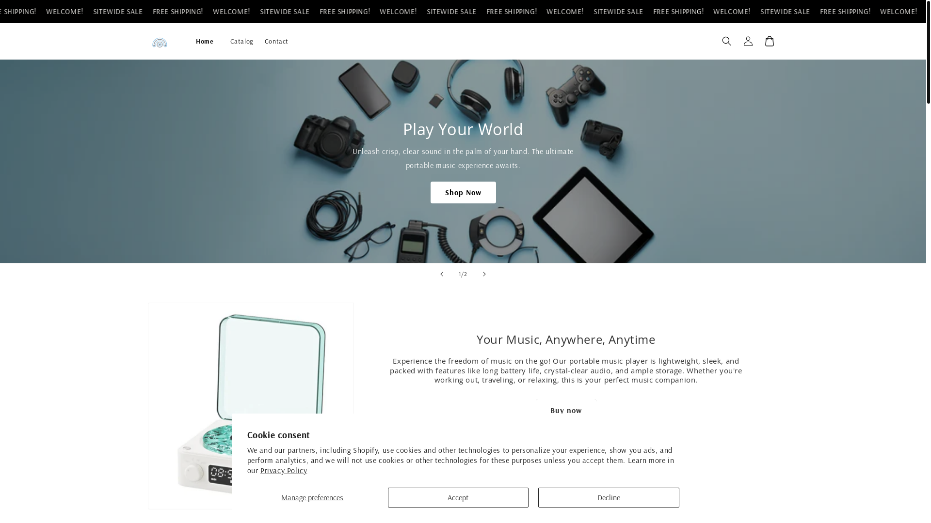 website screenshot of https://your-gadget-universe.store/