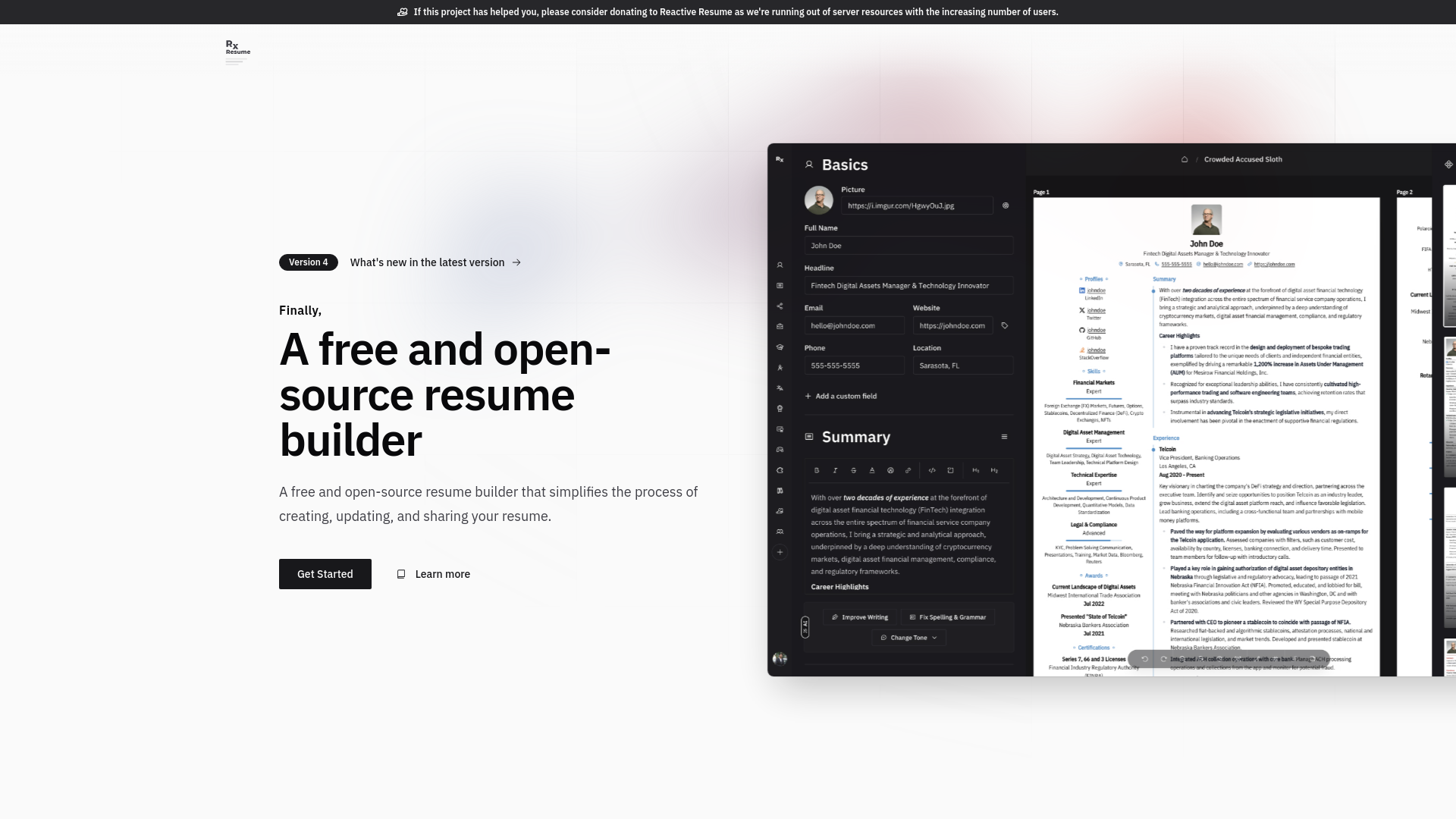 website screenshot of https://sendcv.app/