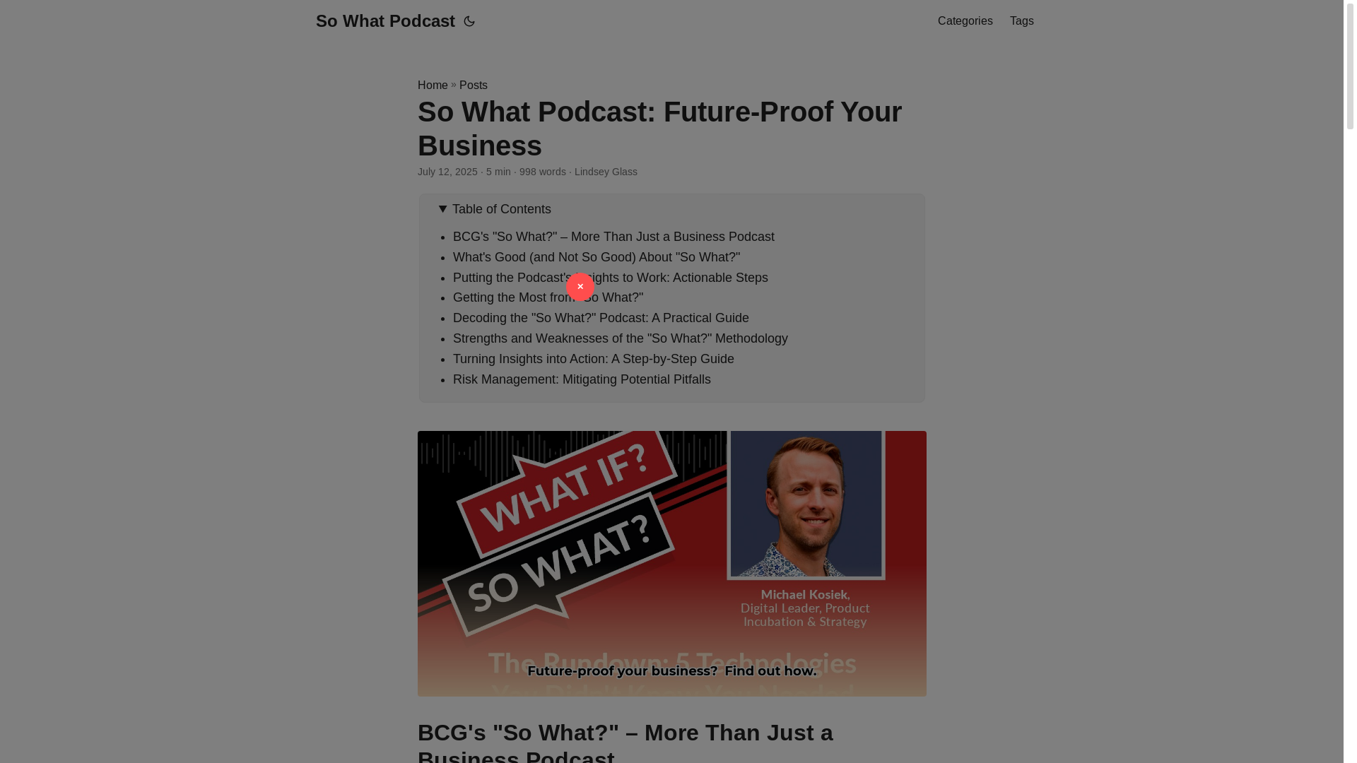website screenshot of https://so-what-podcast.pages.dev/