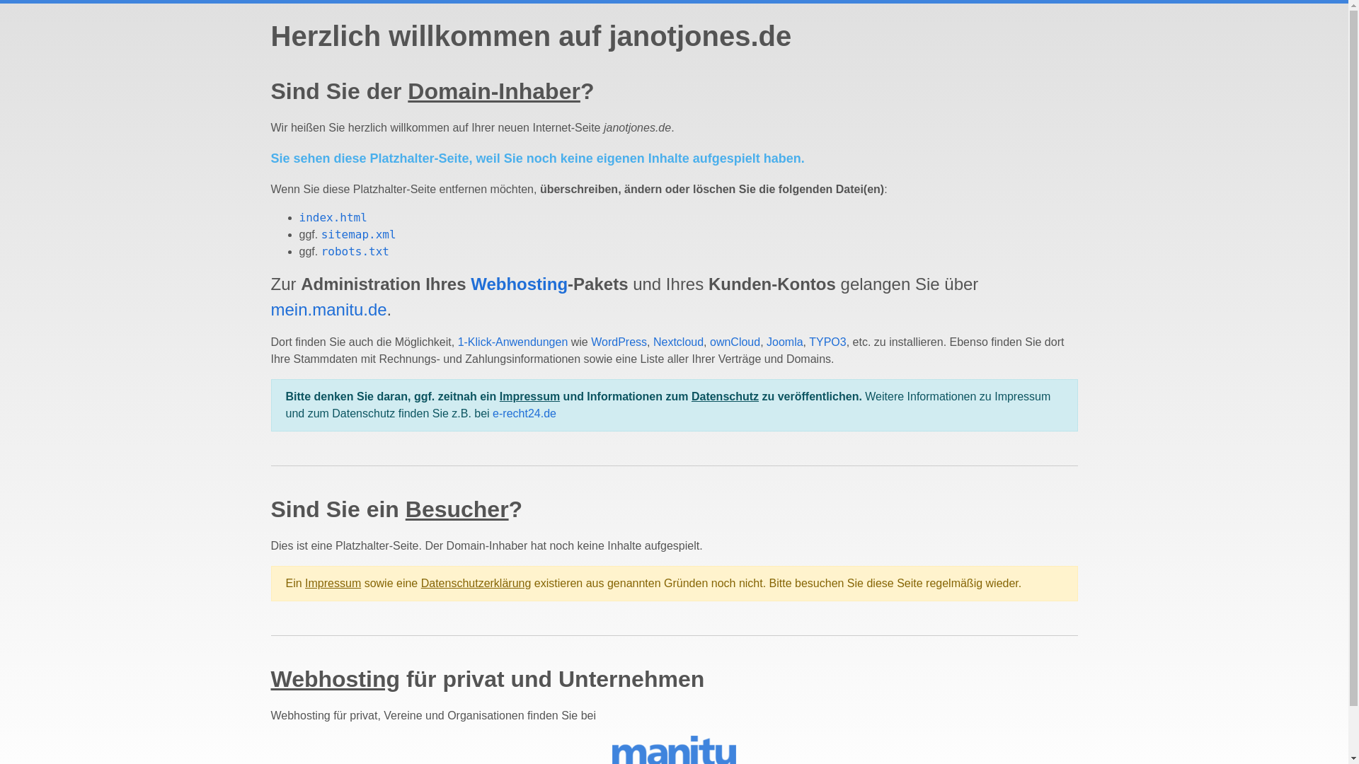 website screenshot of https://janotjones.de/