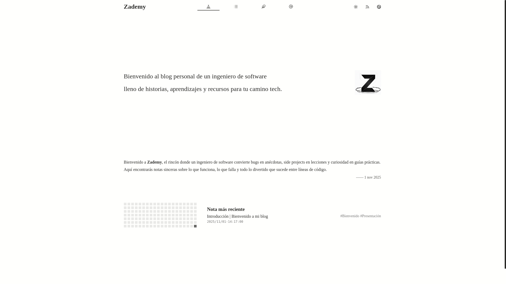 website screenshot of https://zademy.pages.dev/
