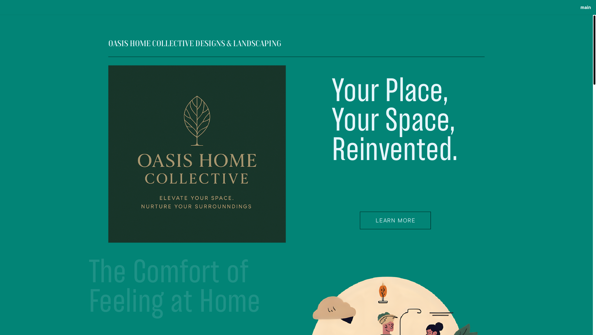 website screenshot of https://oasishome-collective.com/