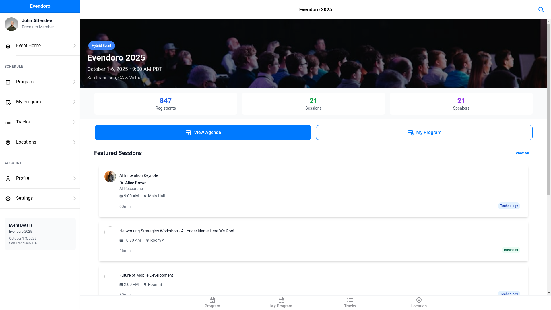 website screenshot of https://evendoro-app-demo.pages.dev/