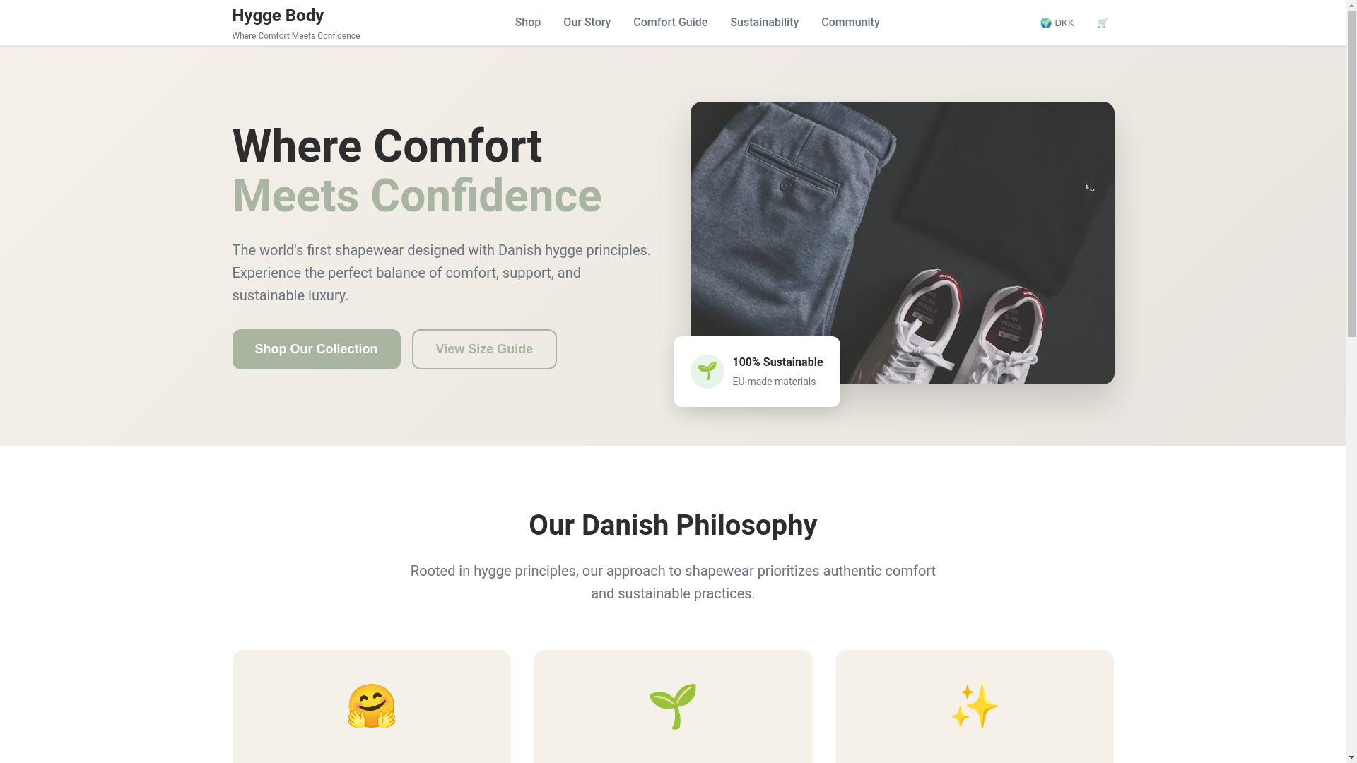 website screenshot of https://hyggesite5.pages.dev/