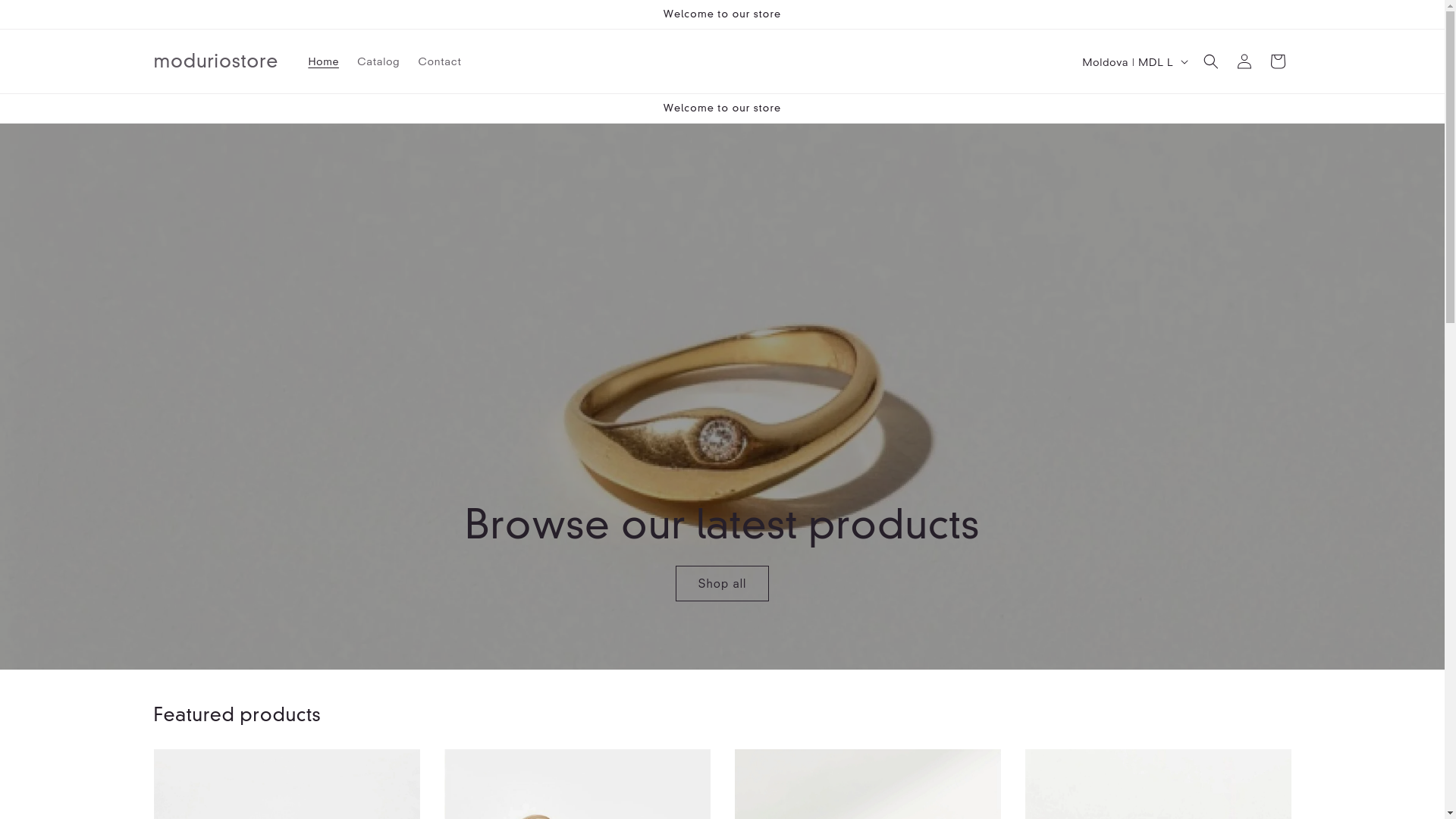 website screenshot of https://moduriostore.com/