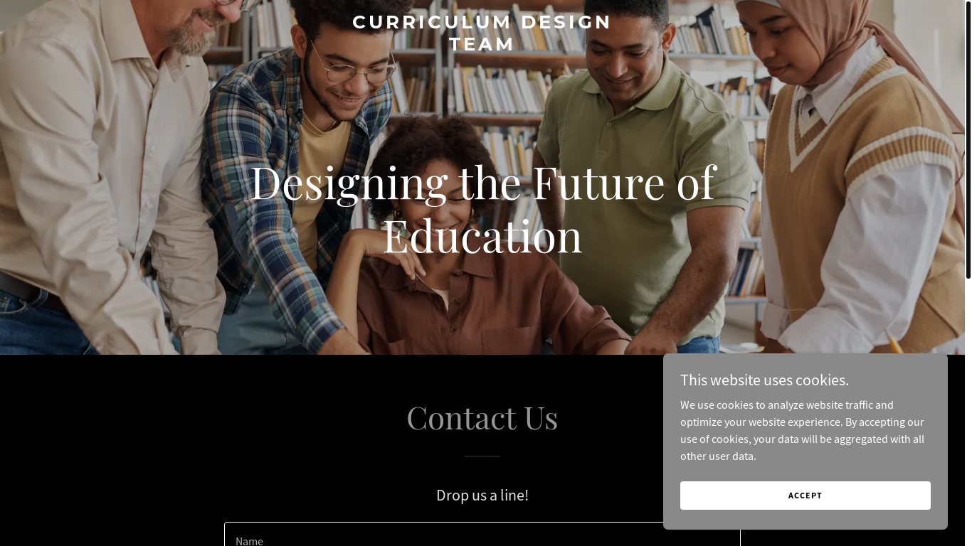 website screenshot of https://curriculumdesignteam.com/